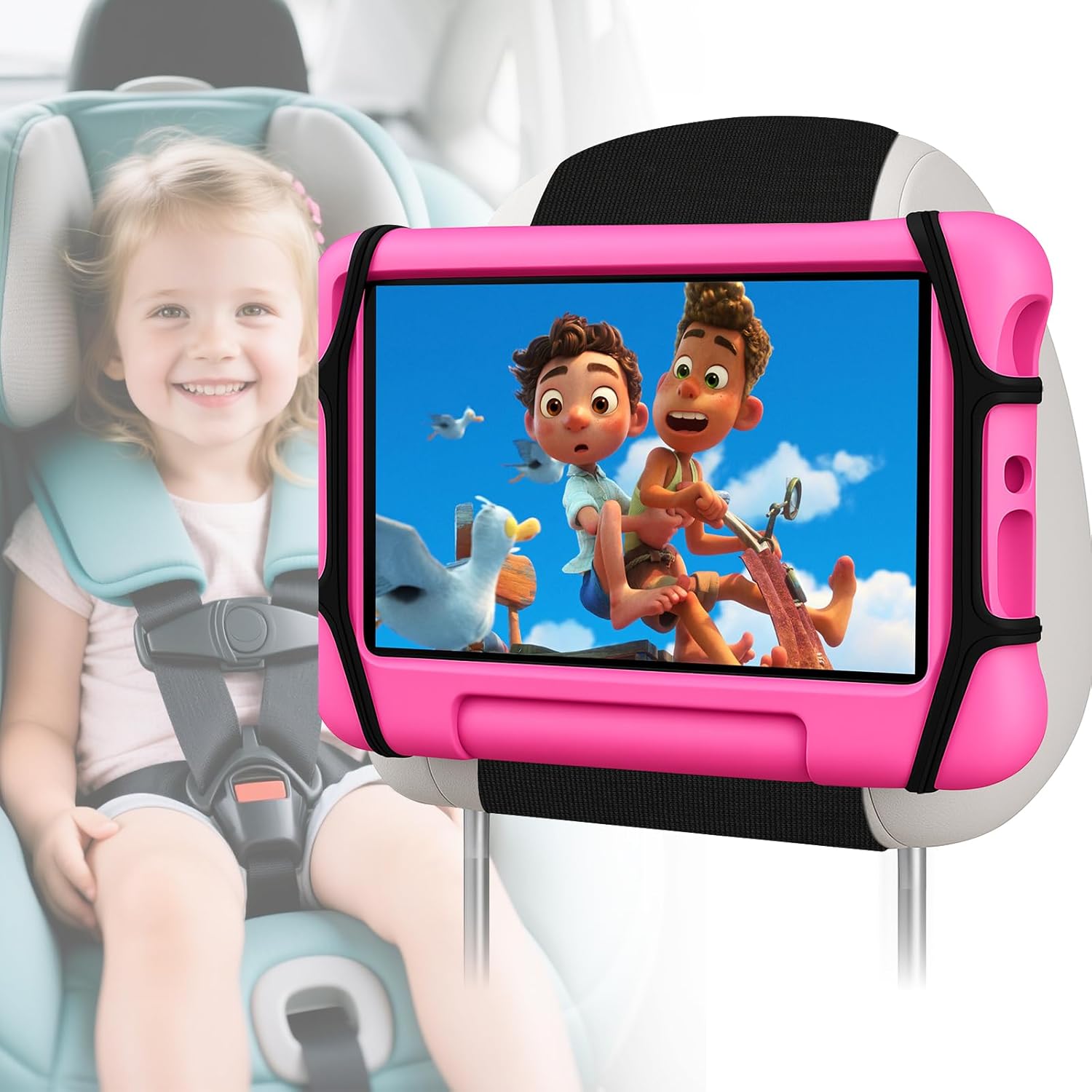 Detalle de URAQT Upgraded Car Headrest Mount Holder for Tablets (7–11 inch)