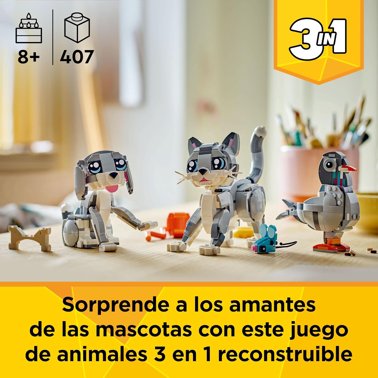 Thumbnail 1 de LEGO Creator 3 en 1 Gato Juguetón 31163