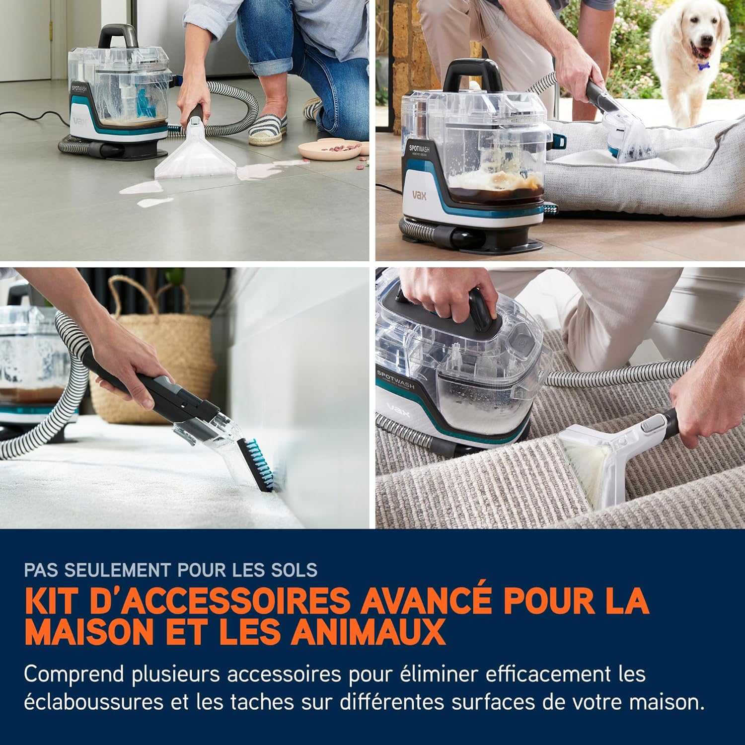 Thumbnail 4 de Vax SpotWash Home Duo Pet-Design Spot Nettoyeur – Nettoyage efficace tapis et tissus d’ameublement avec SpinScrub