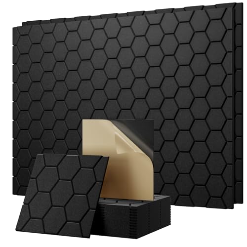 Detalle de Irisroom Sound Proofing Panels with Acoustic Foam – Self-Adhesive Wall Panels