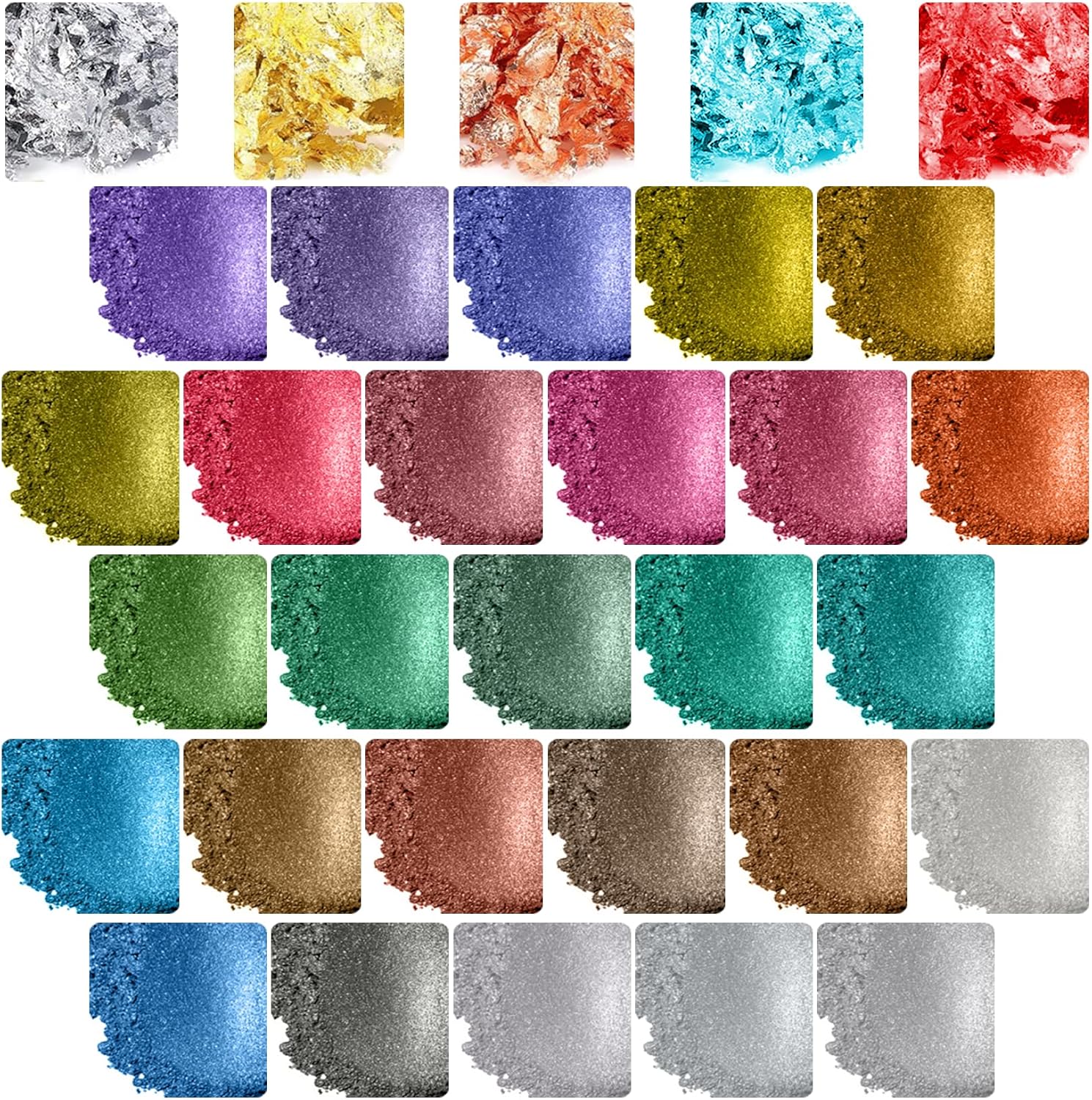 Thumbnail 1 de Mica Powder pearlescent epoxy pigment set 32