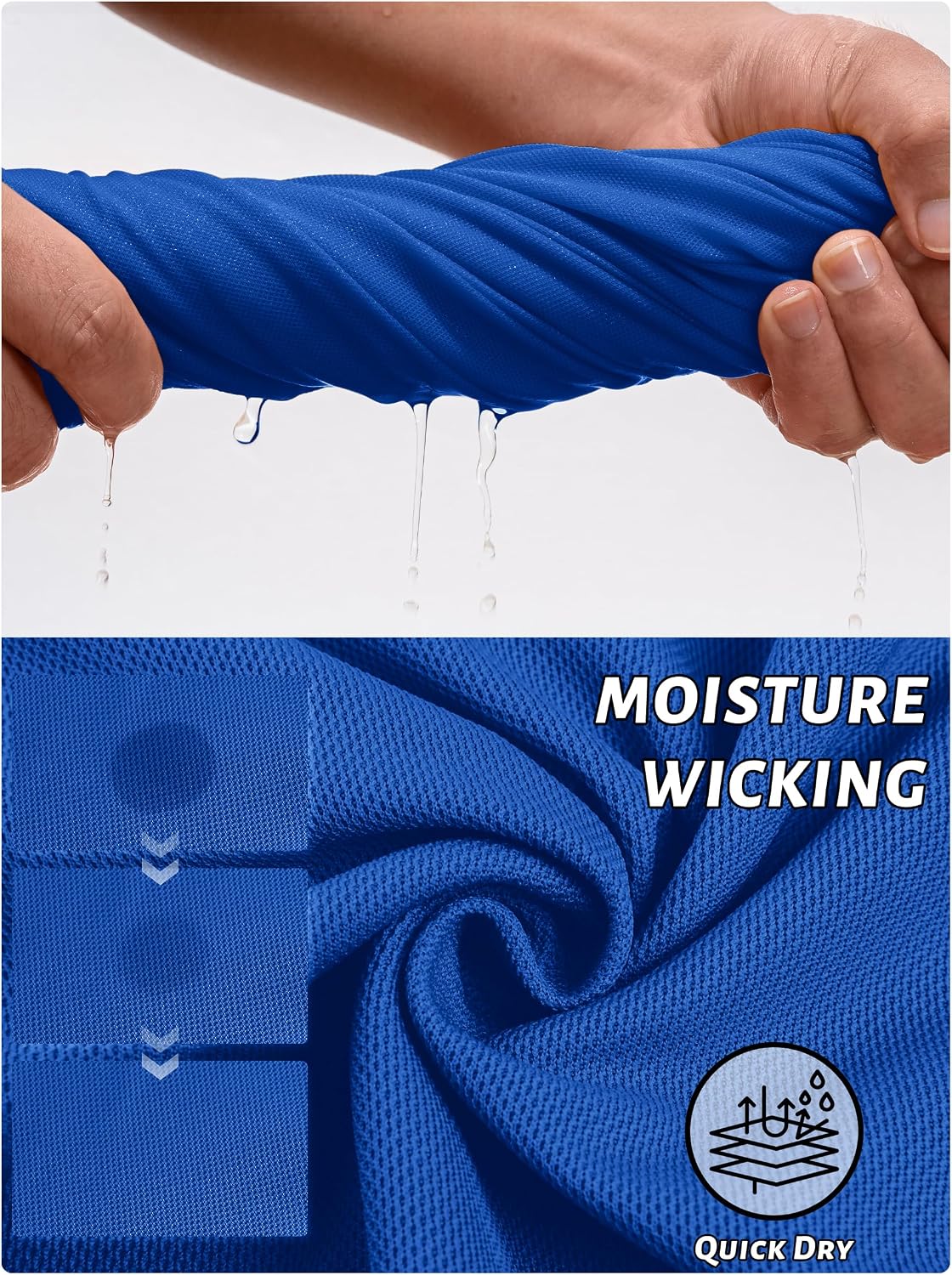 Detalle de TACVASEN Men's Breathable Quick-Dry Golf Polo Shirt