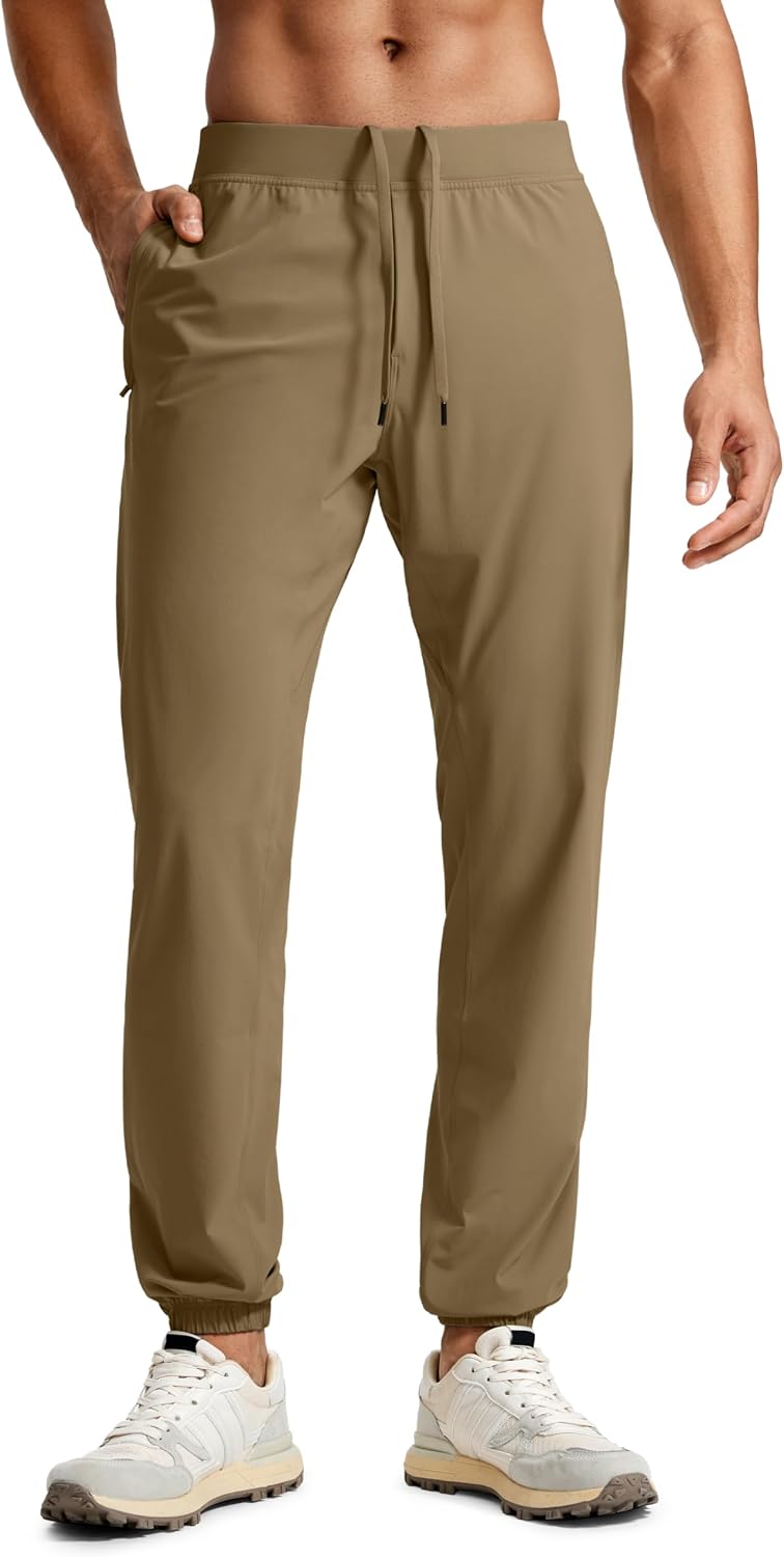Detalle de CRZ YOGA pantaloni sportivi da corsa leggeri da uomo, artefatto marrone L