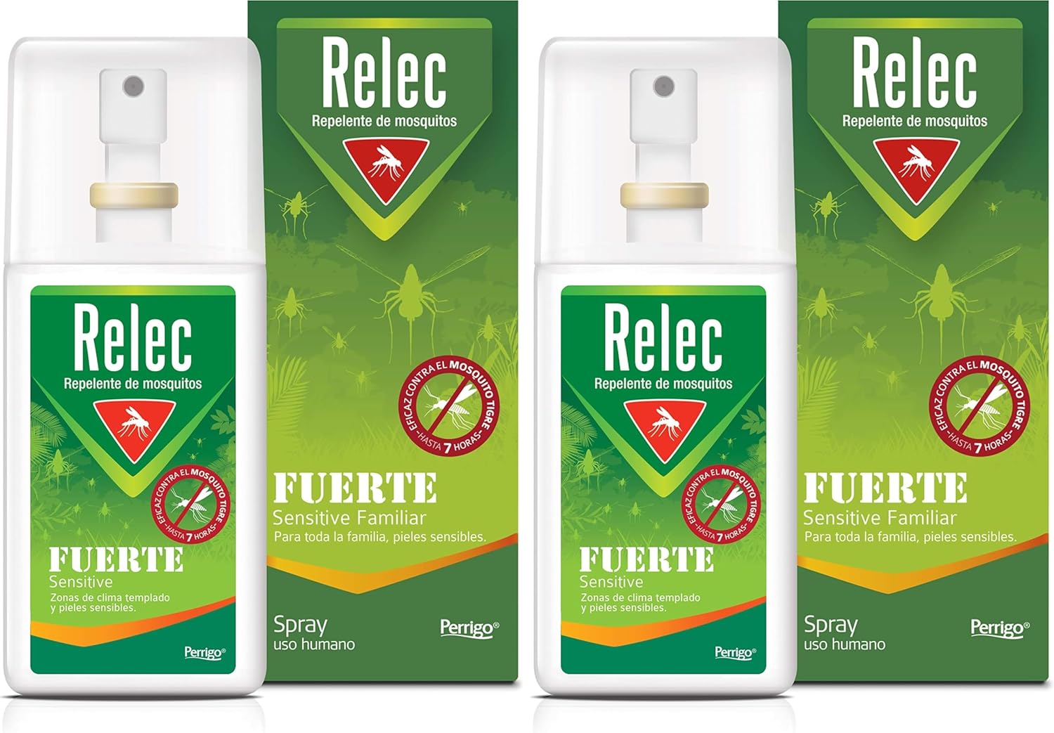 Detalle 1 de Relec Fuerte Sensitive Familiar Spray Antimosquitos 75 ml (sin olor ni alcohol) para pieles sensibles