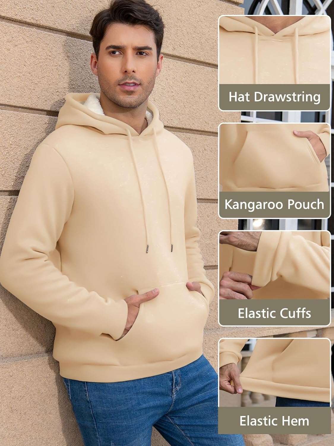 Thumbnail 5 de Vorvowry Fleecepullover Herren Sherpa Warm Hoodie