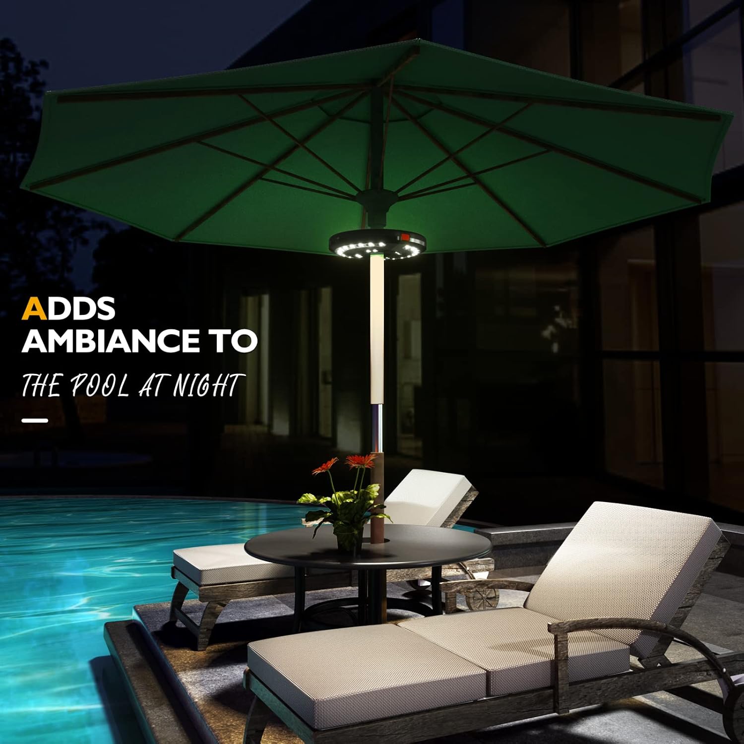 Thumbnail 6 de Eletorot Garden Parasol Lights LED (USB rechargeable, cordless pole light) – White