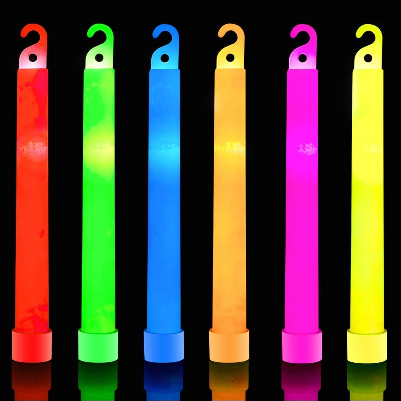 Detalle 2 de HSGUS 43 6-Inch Green Glow Sticks, 32-Pack for Camping and Blackouts