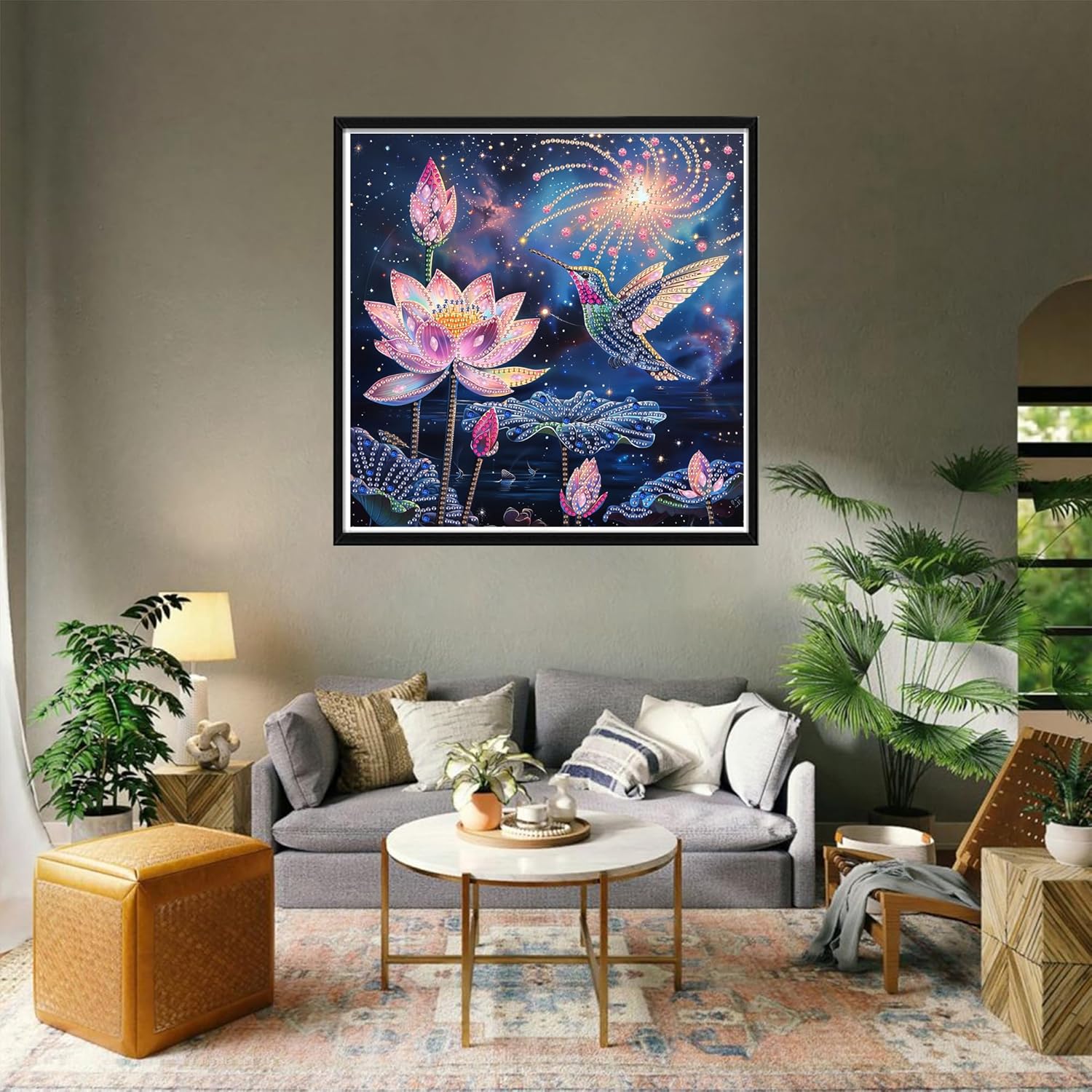 Thumbnail 2 de VAIIEYO Hummingbird 12x12 inch diamond painting kit 🎨