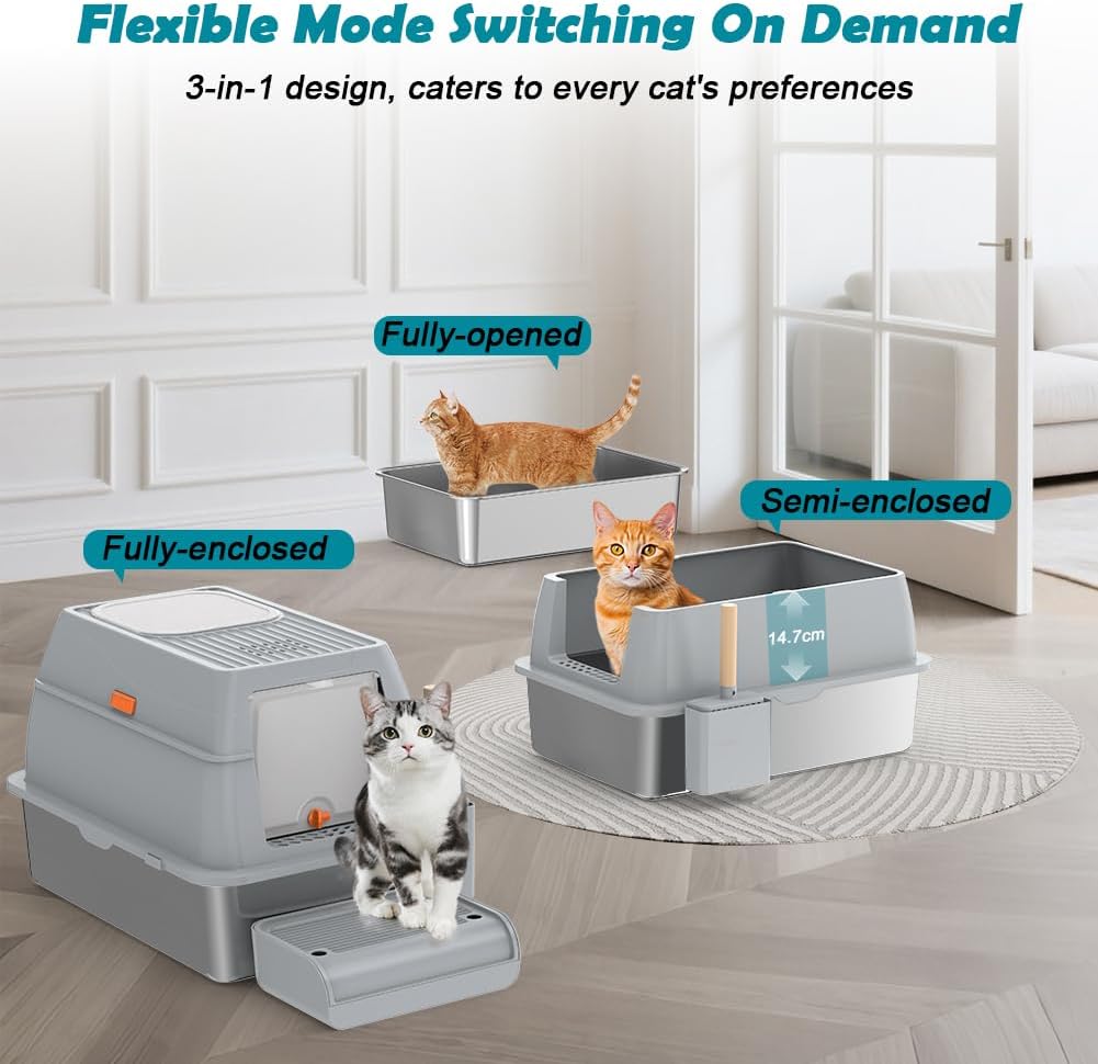 Thumbnail 6 de Stainless Steel Cat Litter Box XL 59.4cm
