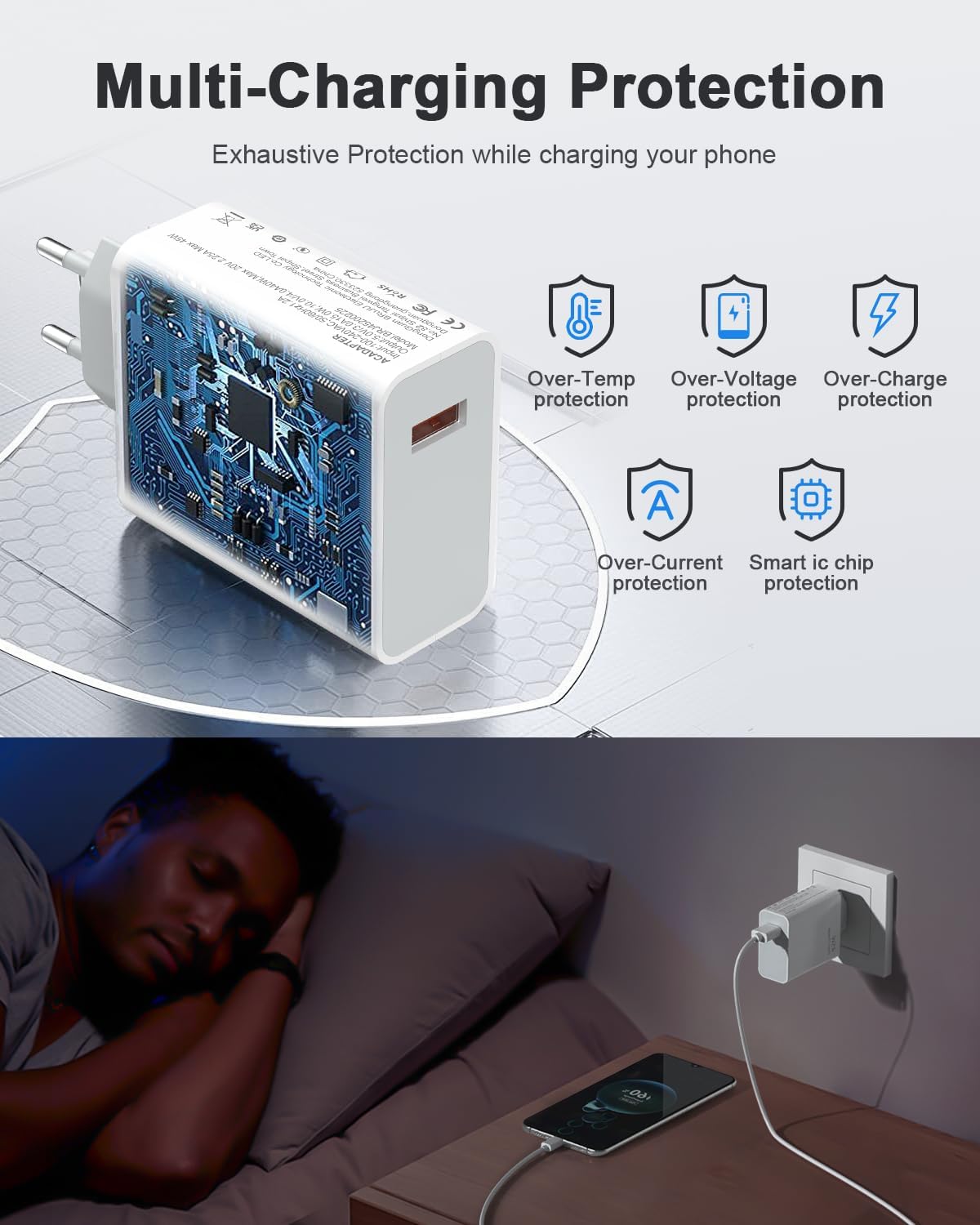 Thumbnail 6 de Jippofu Caricabatterie USB-C 45W: ricarica rapida per Xiaomi e Redmi (1 m, 100–240 V)