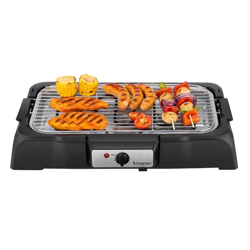 Detalle de BEPER P101BBQ001 Barbecue Elettrico 2000W – Griglia XXL 41,5x24 cm, Cottura Senza Fumo
