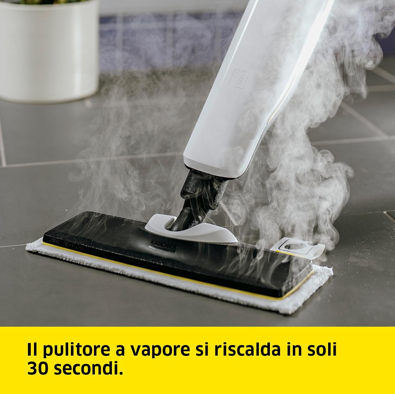 Detalle de Kärcher SC 2 Upright scopa a vapore con riscaldamento in 30 secondi e serbatoio da 0,4 l