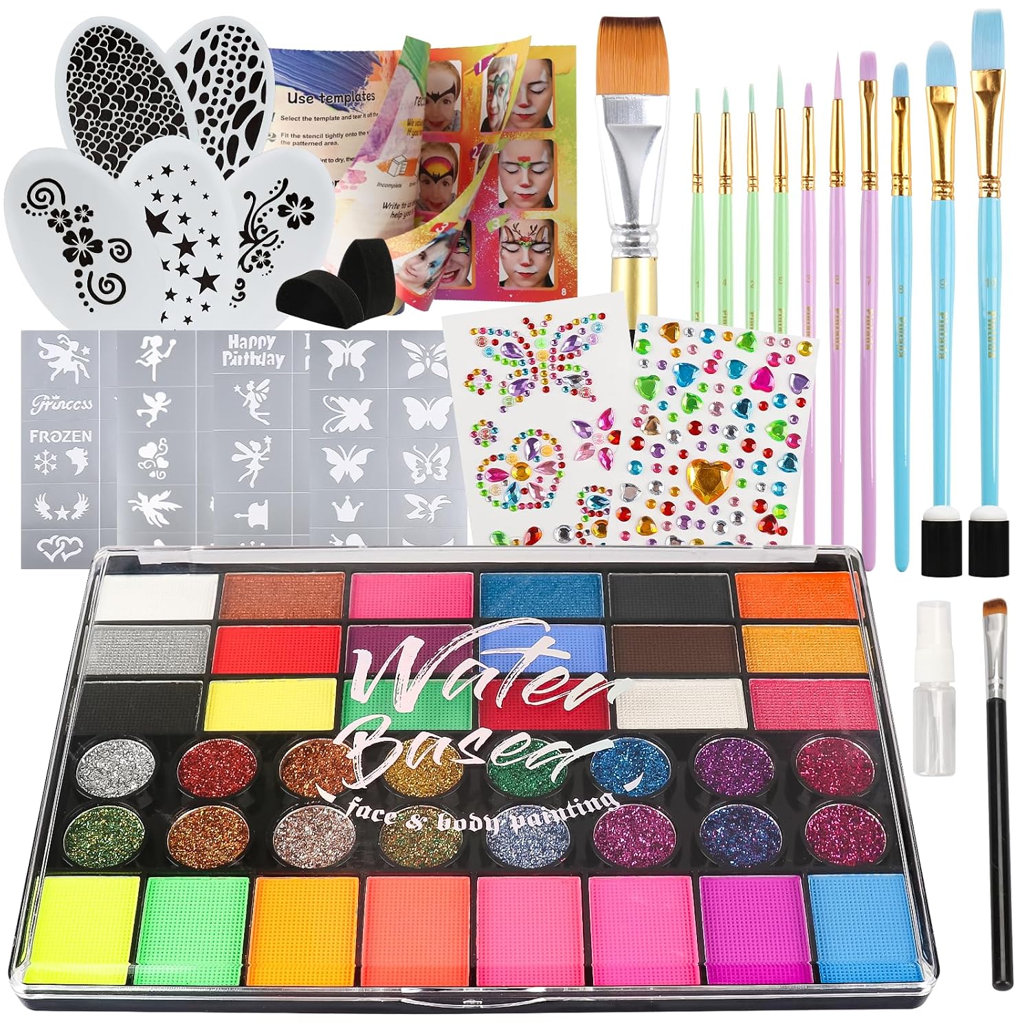 Pintada Face Painting Kit, 42 Colors