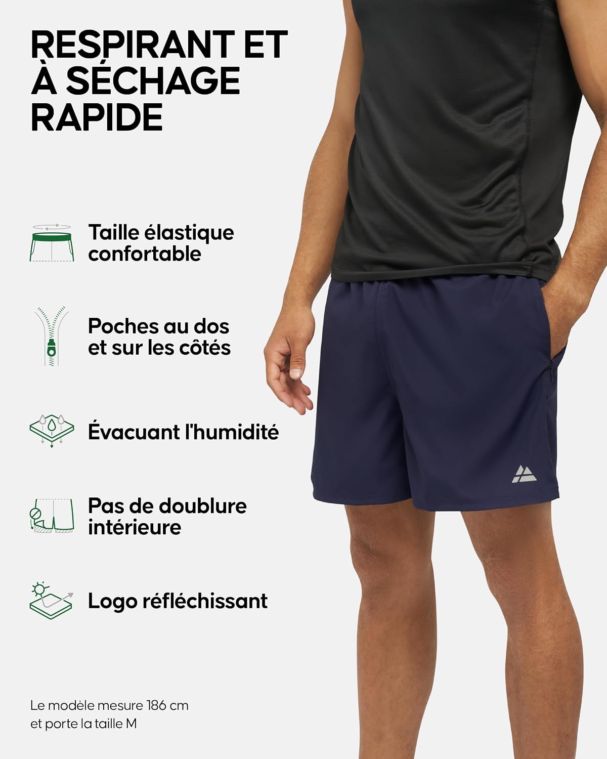 Detalle de DANISH ENDURANCE Short de sport léger 1️⃣0️⃣0% recyclé 📌📍📍📍📍📍📍📍📍📍