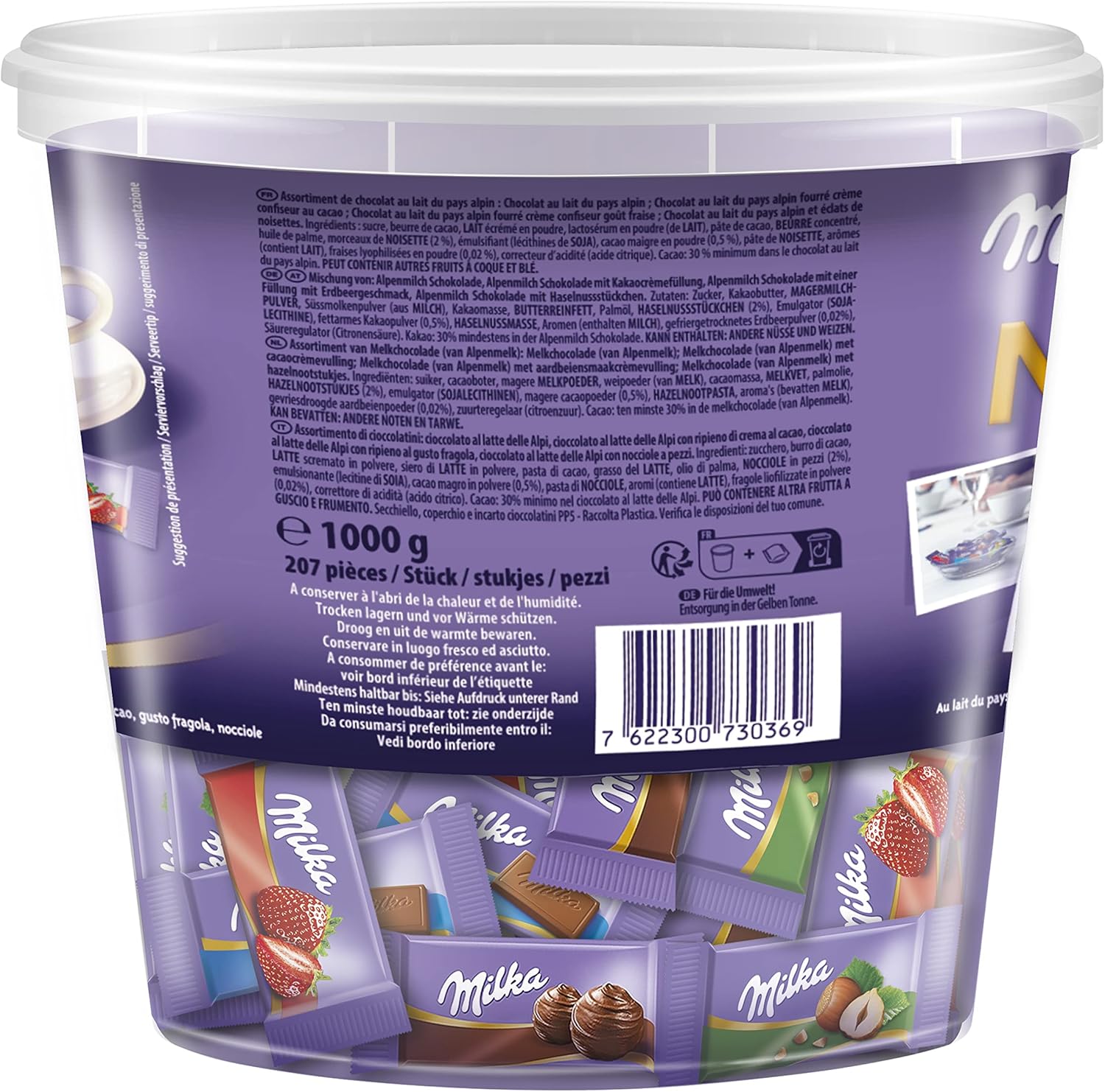Thumbnail 1 de Milka Naps Mix: Cioccolatini al Latte Milka con 4 gusti (Latte, Fragola, Nocciola, Extra Cacao) 1 kg