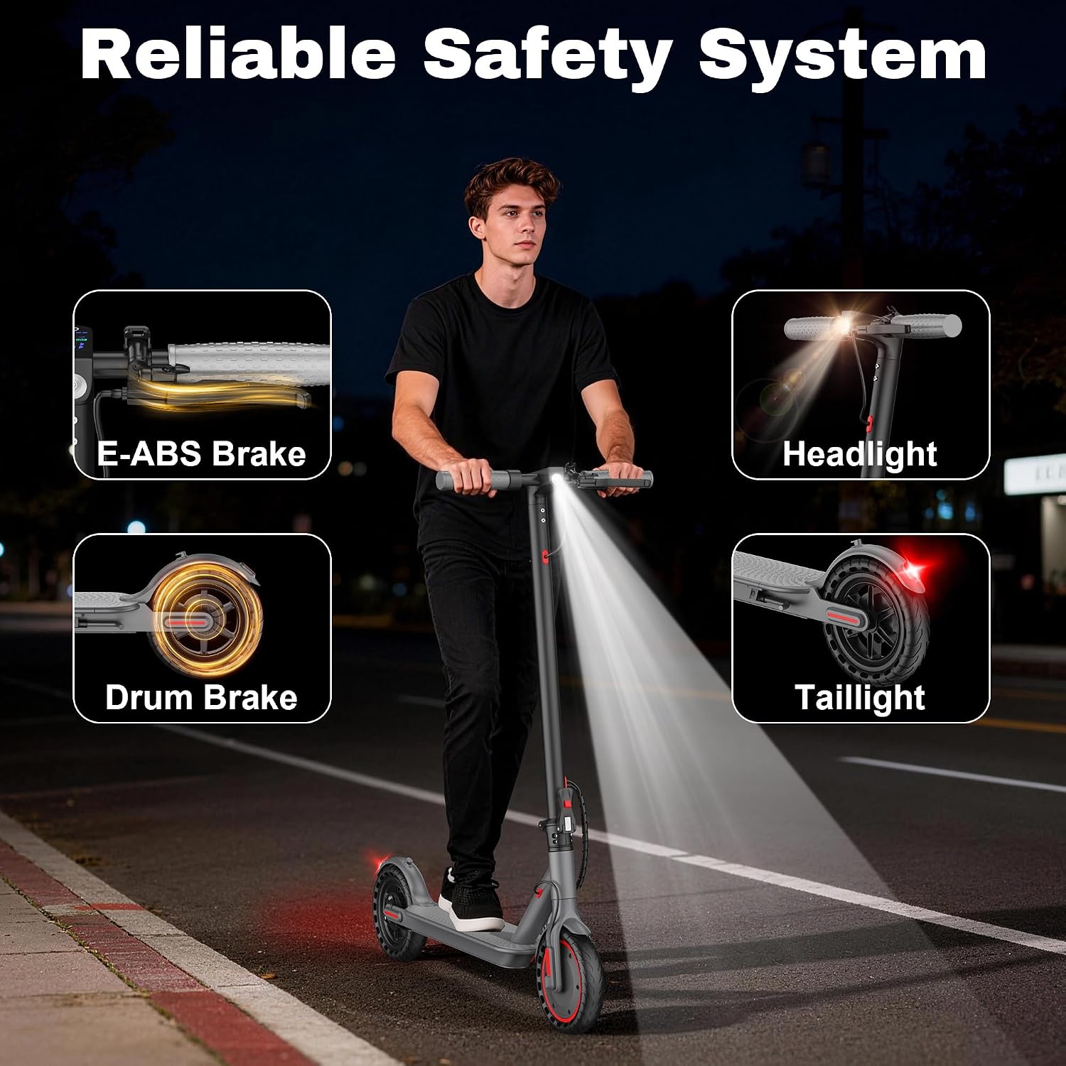Thumbnail 5 de VOLPAM Electric Scooter with 8.5-inch Solid Tires