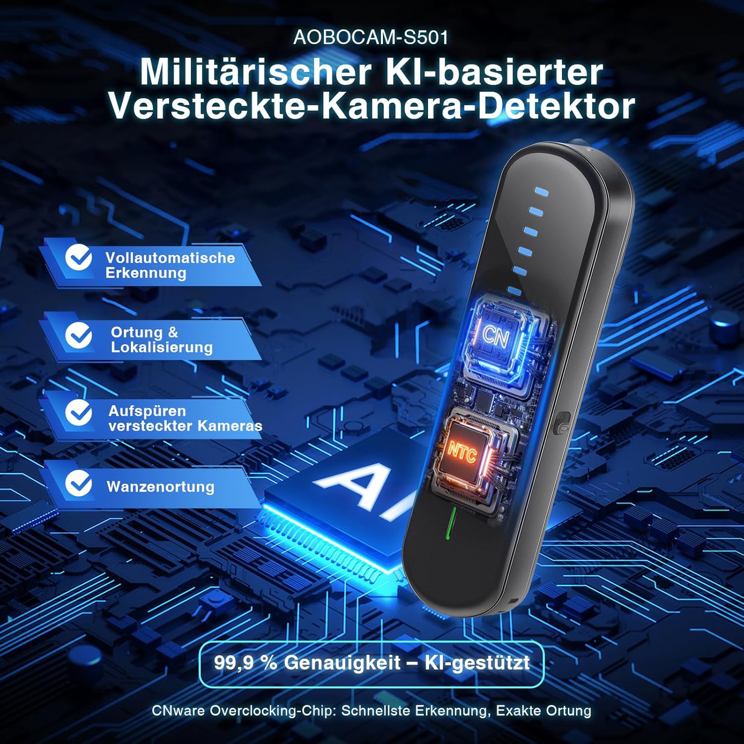 Detalle 2 de AOBOCAM S501 Wanzen Detektor 120g