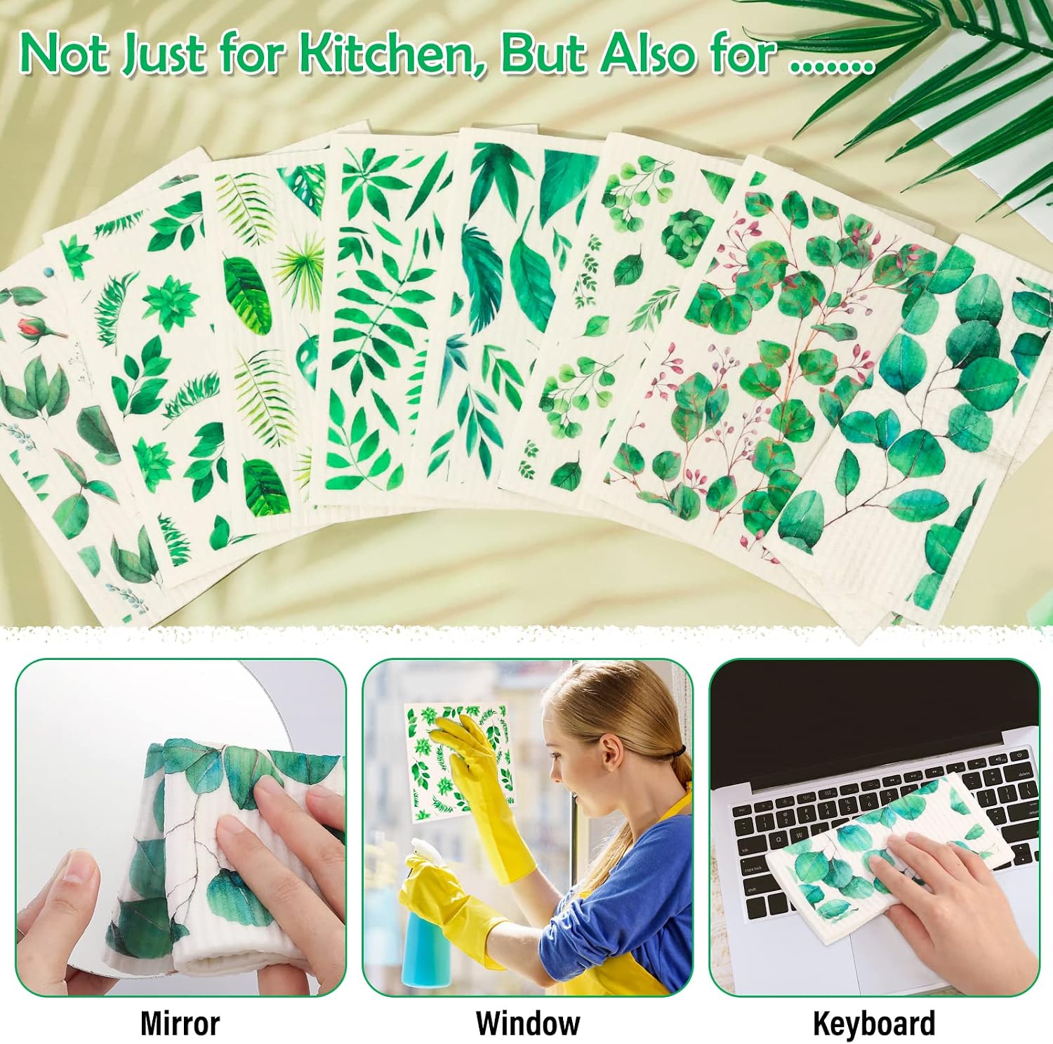 Thumbnail 6 de Lucomb Sedish dish cloth Swedish Dishcloths, 8-Pack Cotton and Wood Pulp