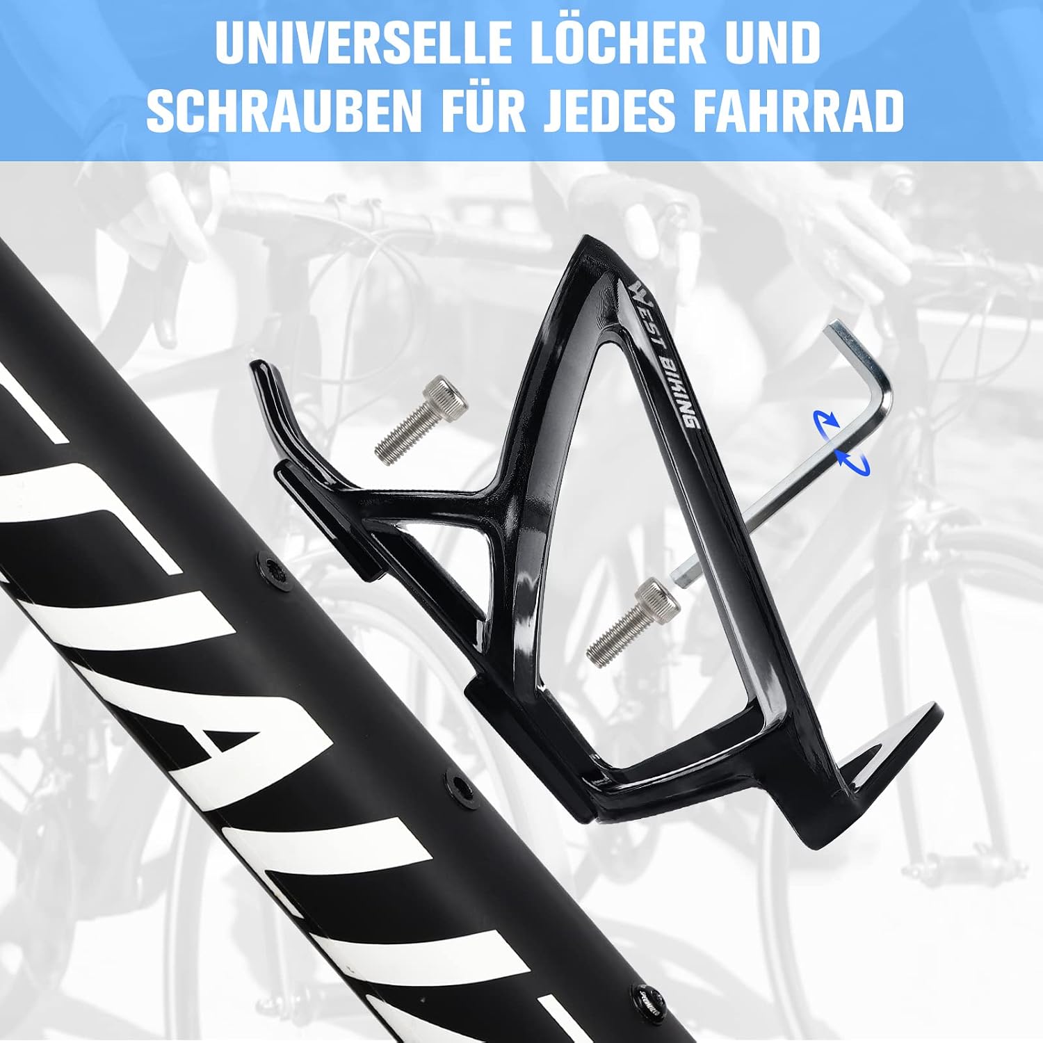 Thumbnail 4 de HASAGEI Fahrrad-Flaschenhalter aus Polycarbonat (schwarz) für MTB & Rennrad – verbesserte Version