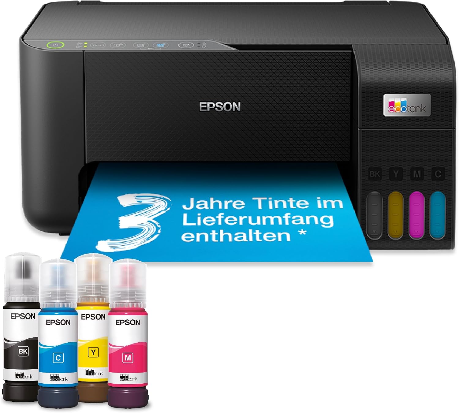 Detalle 2 de Epson EcoTank ET-2856, A4, Wi-Fi, 3 Jahre Tinte đš