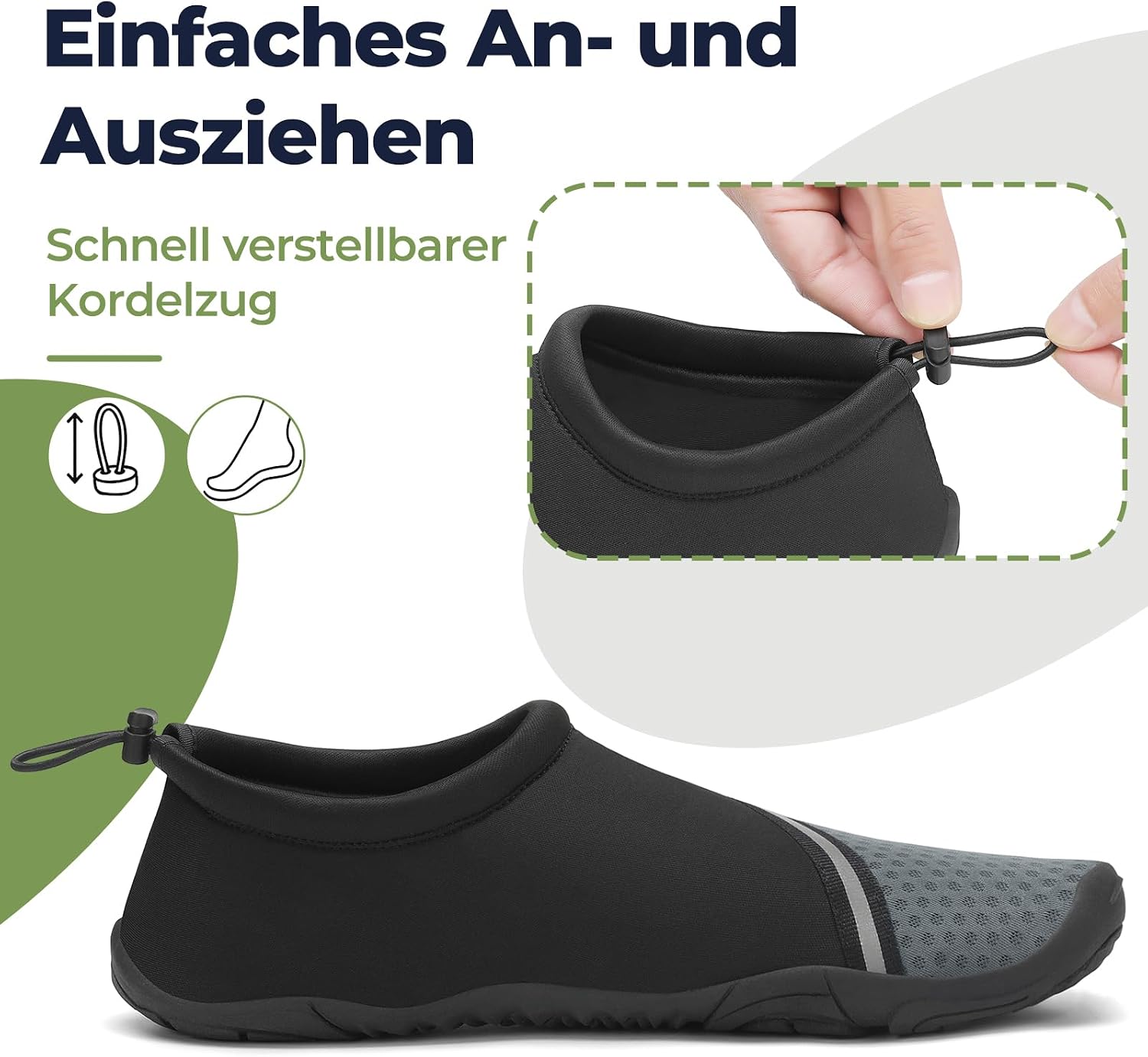 Detalle de Mishansha Badeschuhe Wasserschuhe – rutschfest, schnelltrocknend und leicht (Gr. 36–46)