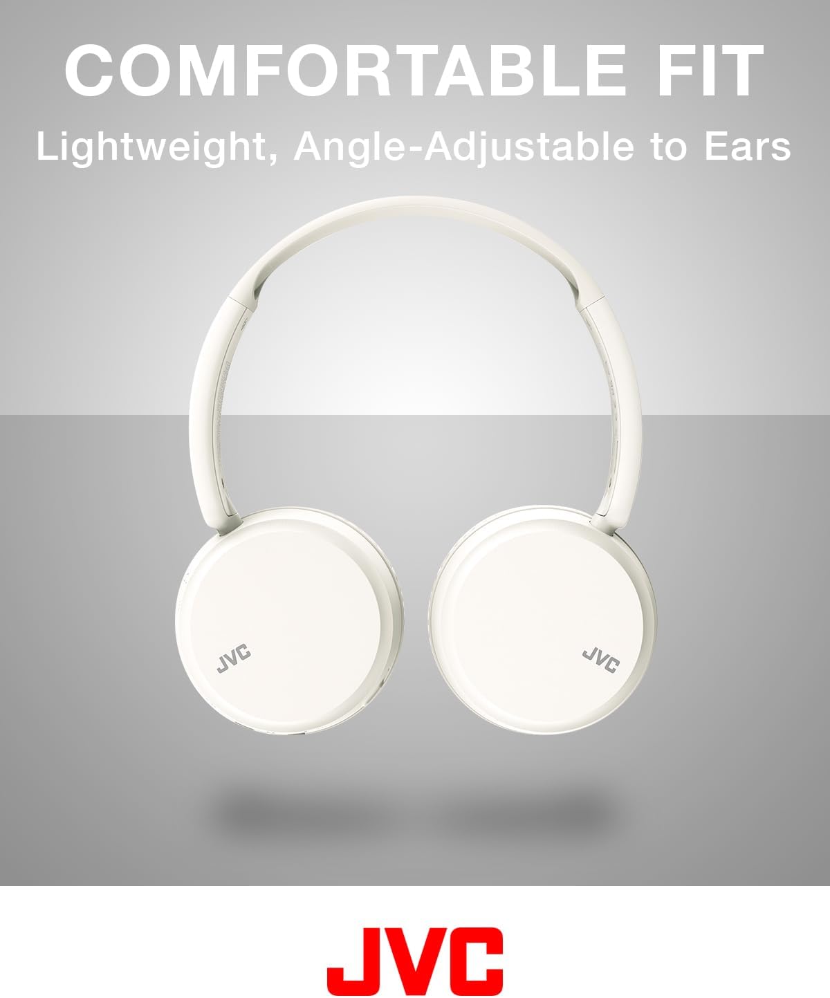 Detalle 2 de JVC HA-Z37W-W Bluetooth On-Ear Headphones: Deep Bass, 35h Battery, Multi-Point, White