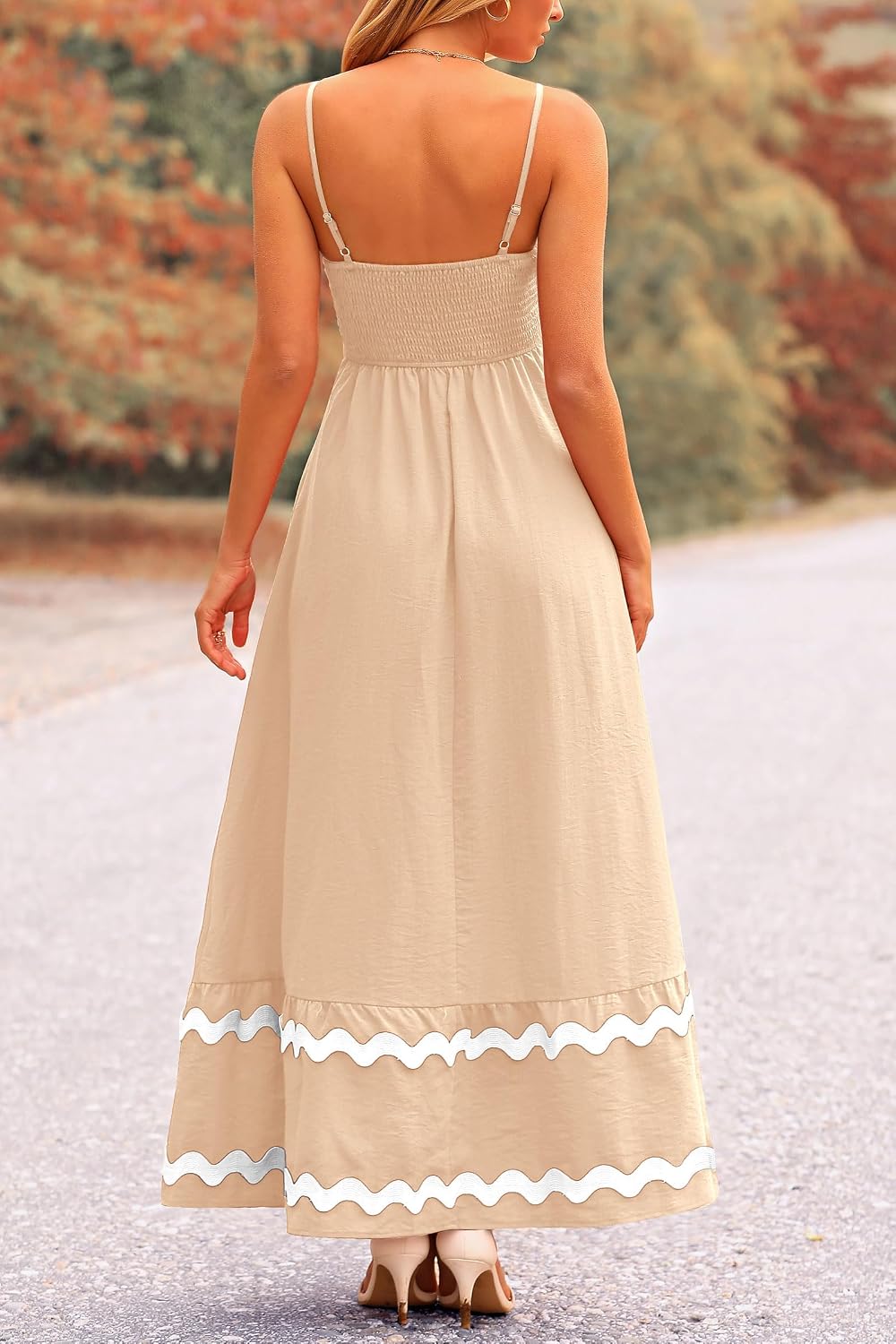 Detalle de PRETTYGARDEN Women's 2026 Summer Flowy Maxi Dress