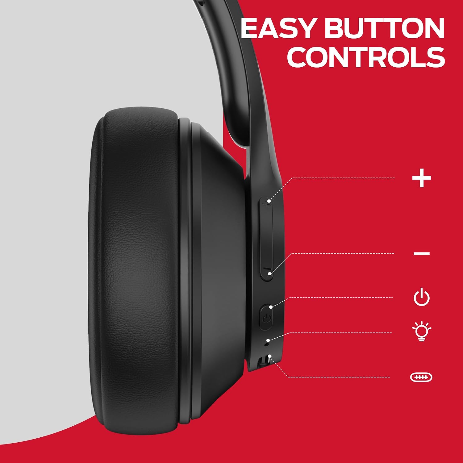 Thumbnail 5 de Monster Mission 100 Over-Ear Bluetooth Headphones, 40-Hour Playtime, Bluetooth 5.4
