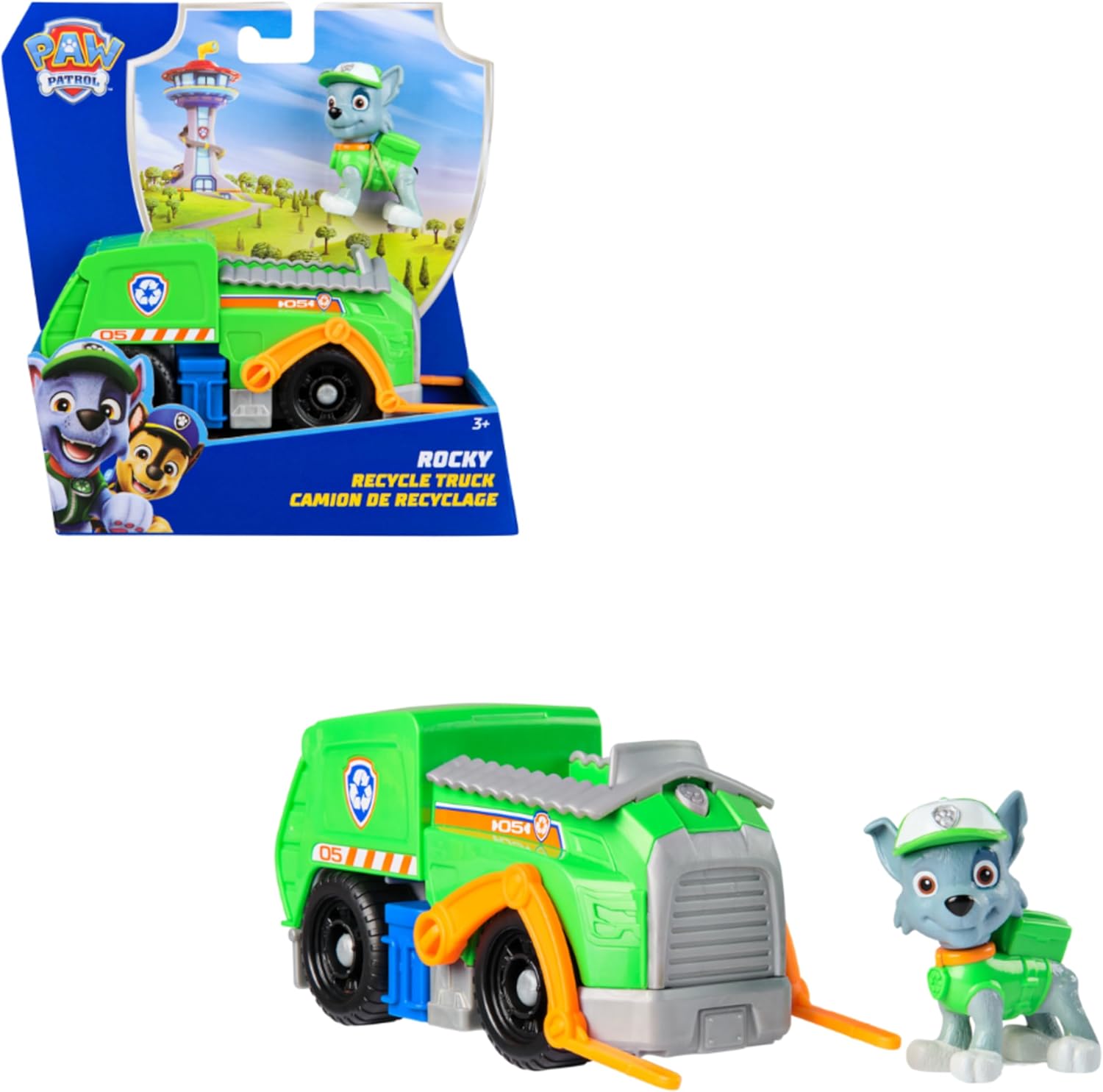 Thumbnail 6 de Paw Patrol: Camion per il Riciclo di Rocky con Action Figure – Veicolo di Salvataggio per Missioni di Riciclo