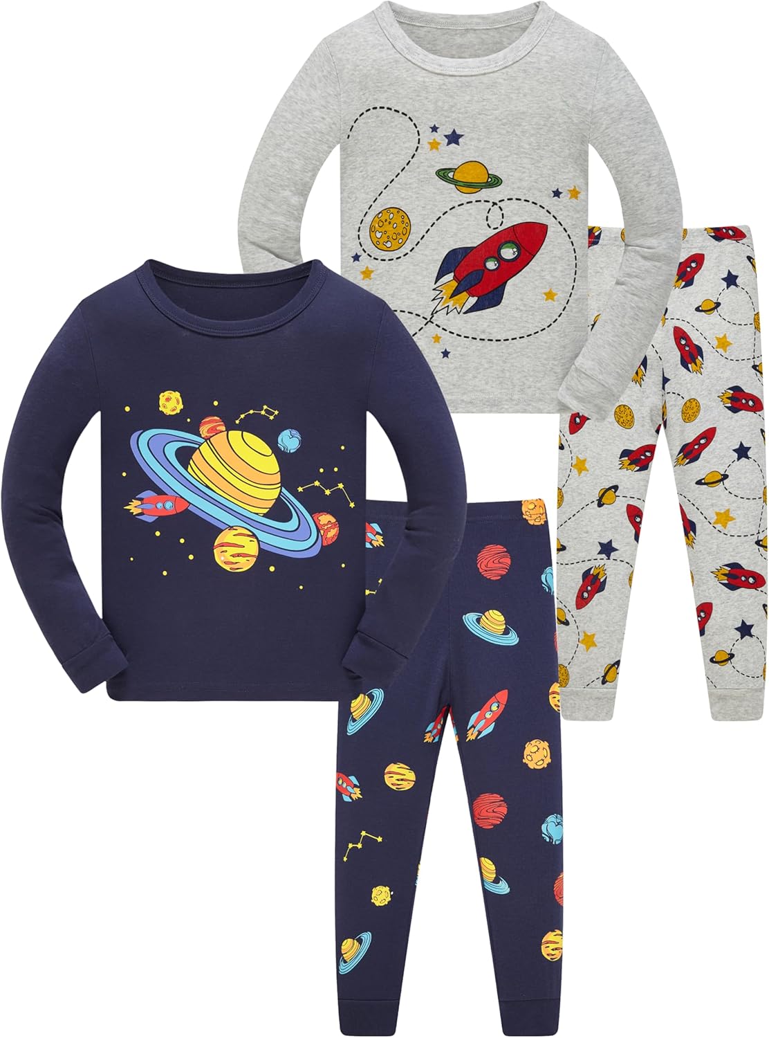 Thumbnail 6 de SOIBEEN Jungen-Pyjama-Set Dinosaurier (4-teilig), Baumwolle – Langarm für 1 bis 12 Jahre
