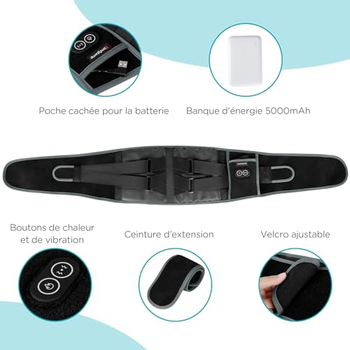 Thumbnail 1 de Comfytemp Ceinture lombaire chauffante sans fil, chaleur et vibrations