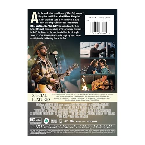 Thumbnail 2 de I Can Only Imagine 2 - DVD (Lionsgate)