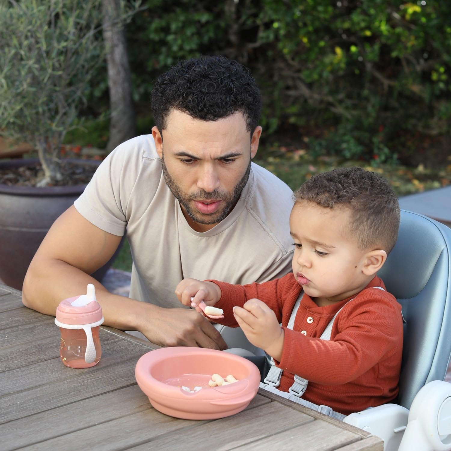 Thumbnail 1 de Chicco Set Pappa Completo 6 Mesi+: Piatto Pappacalda, Training Cup e Cucchiaio Angolato – Rosa