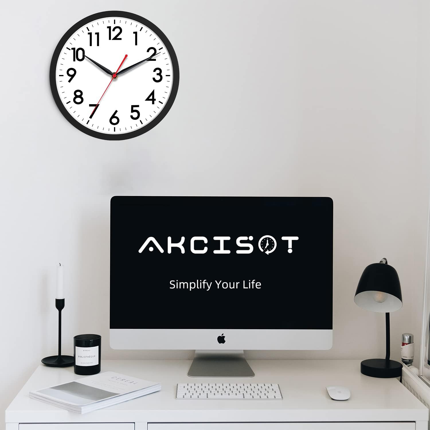 Thumbnail 5 de AKCISOT 12 Inch Silent Wall Clock for Home 🕰