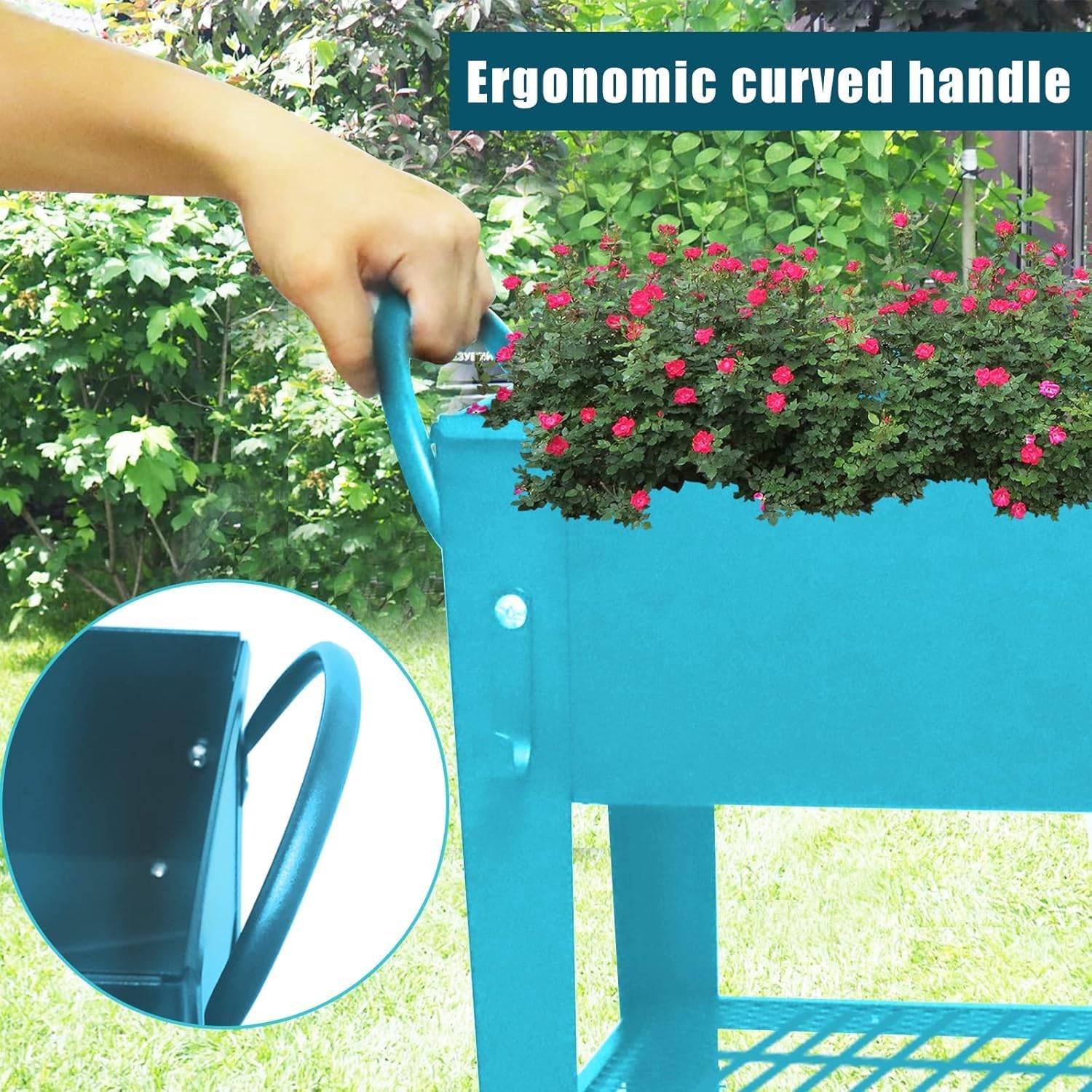 Thumbnail 3 de Huhote Raised Garden Bed 101x28x80 cm