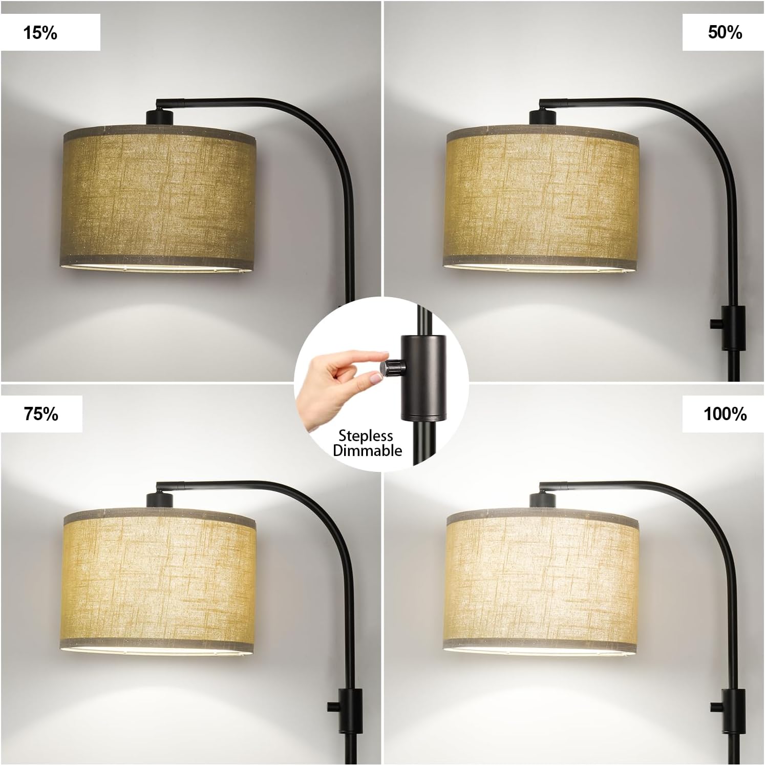 Detalle de Nintiue Dimmable Floor Lamp, 1200 Lumens
