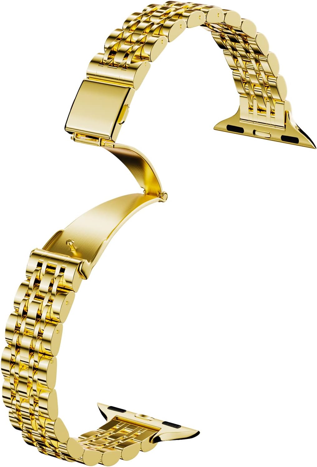 Thumbnail 3 de ARTCHE Slim watch strap for Apple Watch 42mm/41mm/40mm (gold) – thin stainless steel adjustable band