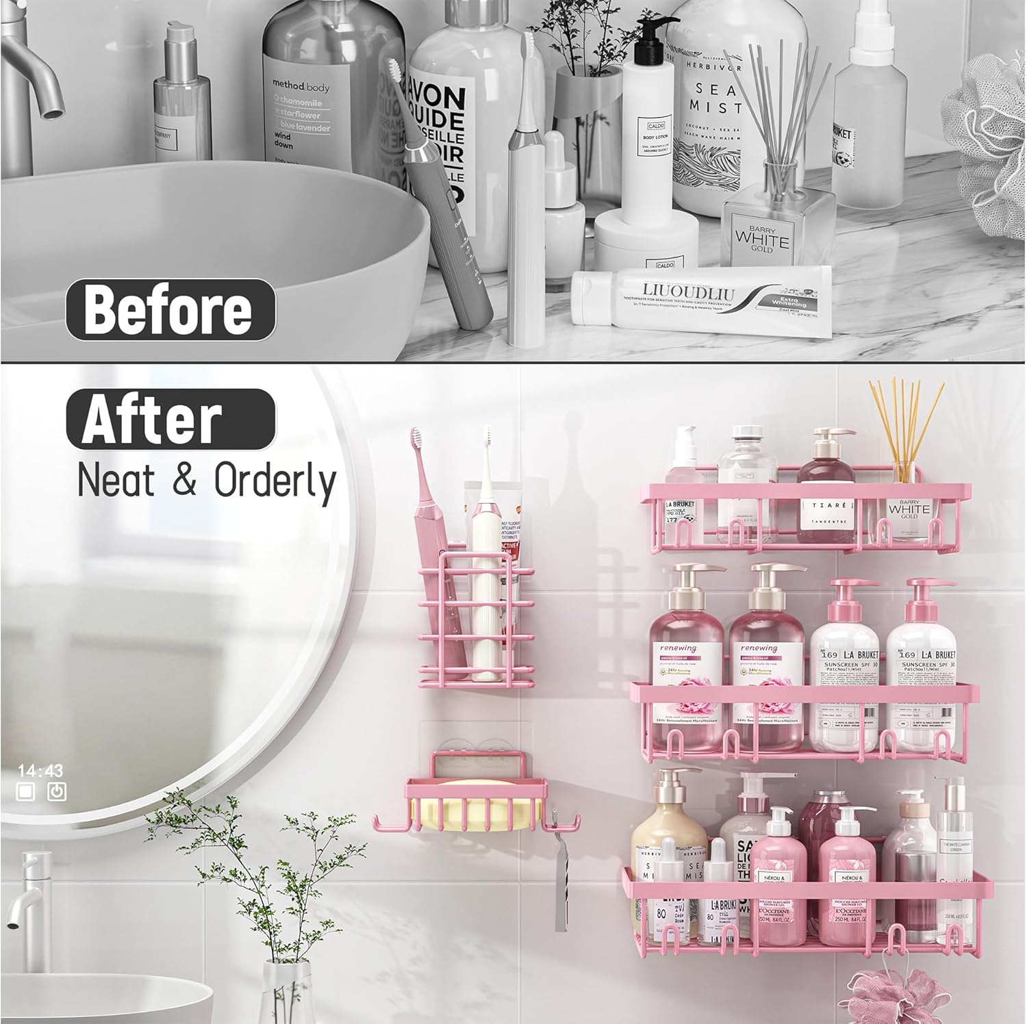 Thumbnail 5 de Liuoud 5-Pack Shower Caddy Organizer Rack