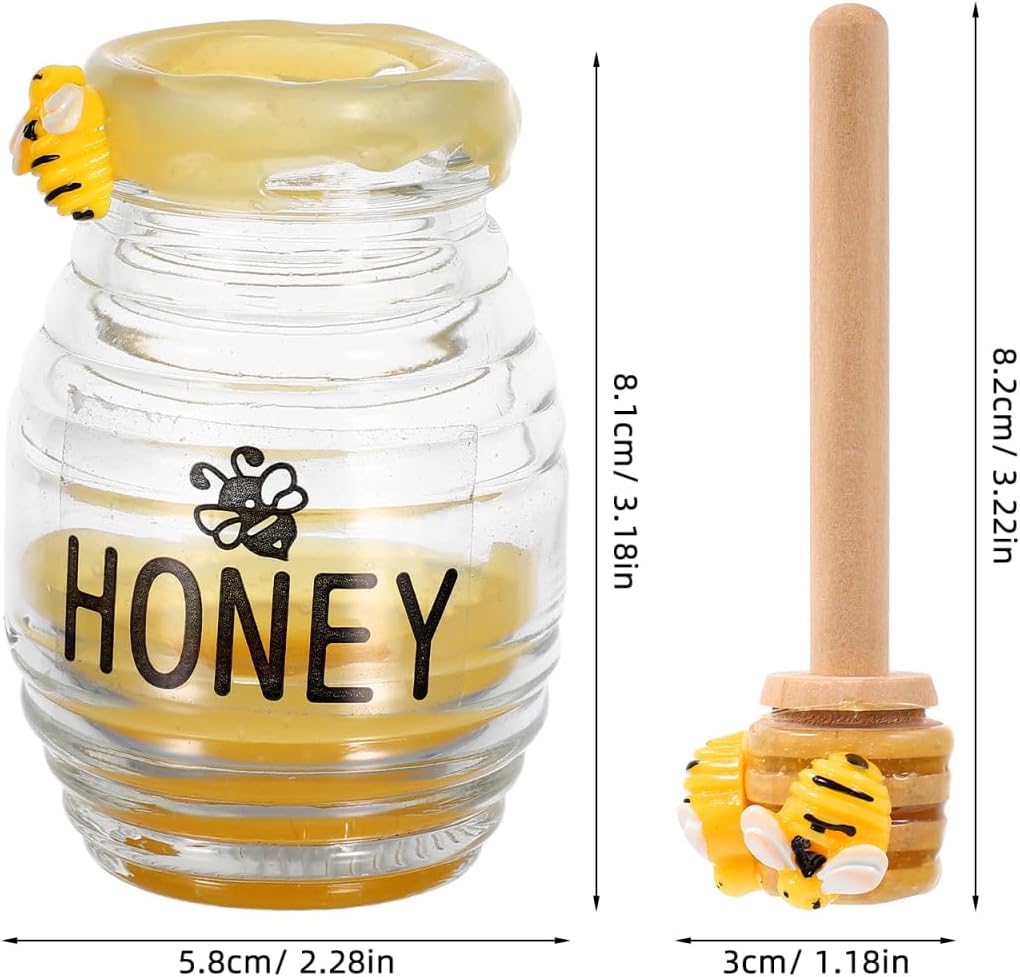 Detalle de SUPVOX Honeybee Decor Mini Honey Pot Set for Tiered Tray – Compact Bee-themed Accent