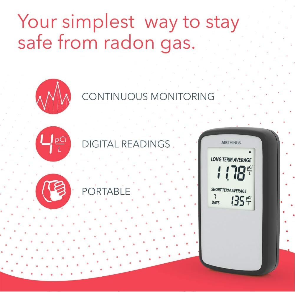 Detalle 2 de Airthings Corentium Home Radon Detector 223, pCi/L