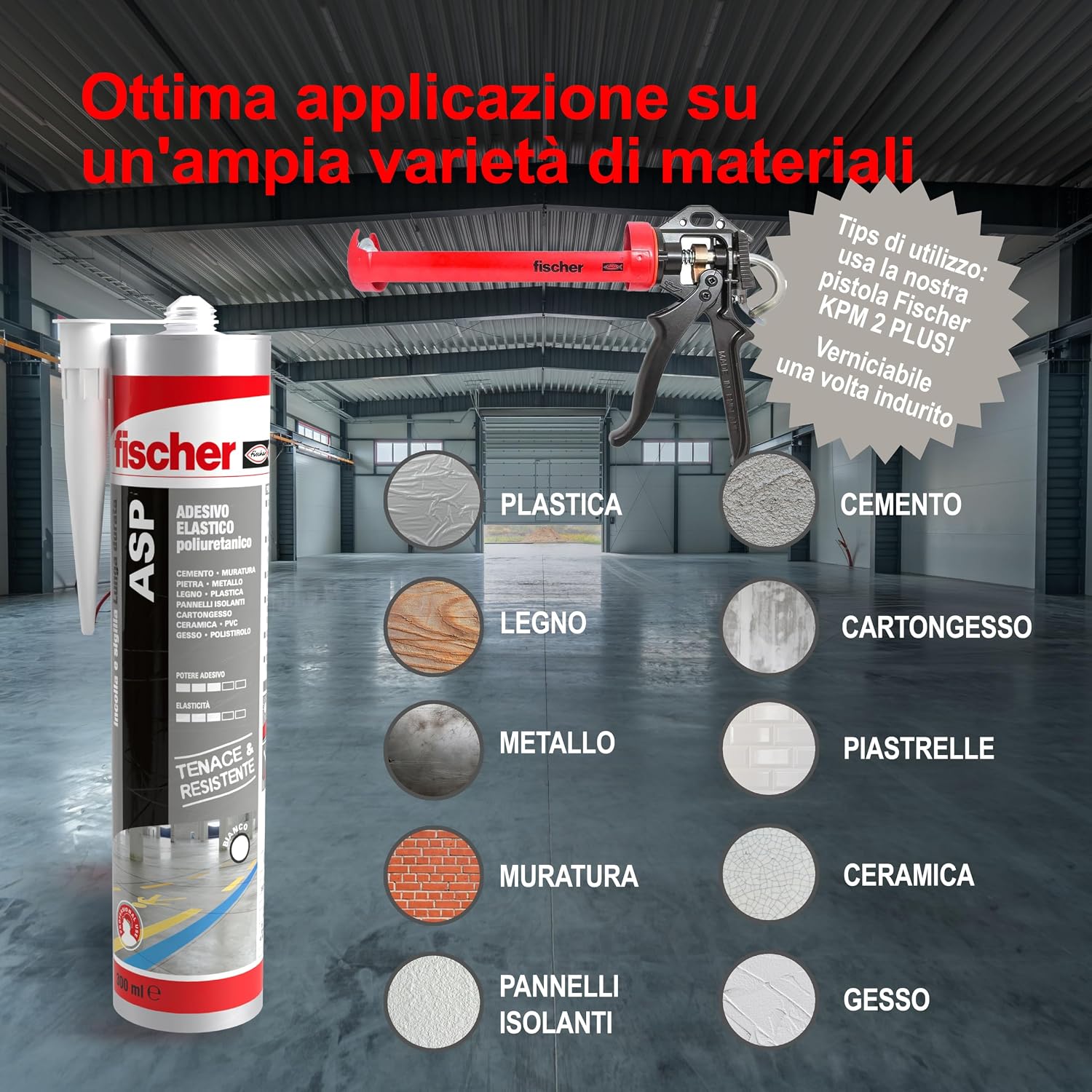 Detalle 2 de Fischer ASP Nero 300 ml sigillante tenace đź›