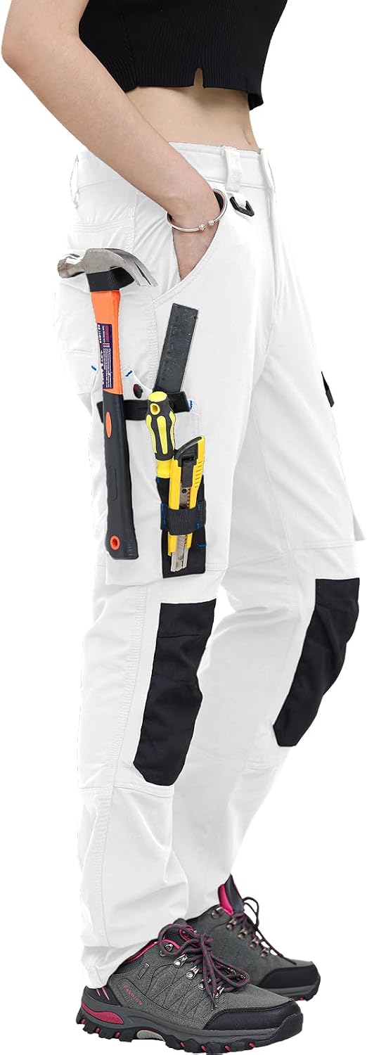 Detalle de WORK IDEA werkbroek voor dames, slim fit stretch met Cordura-stof