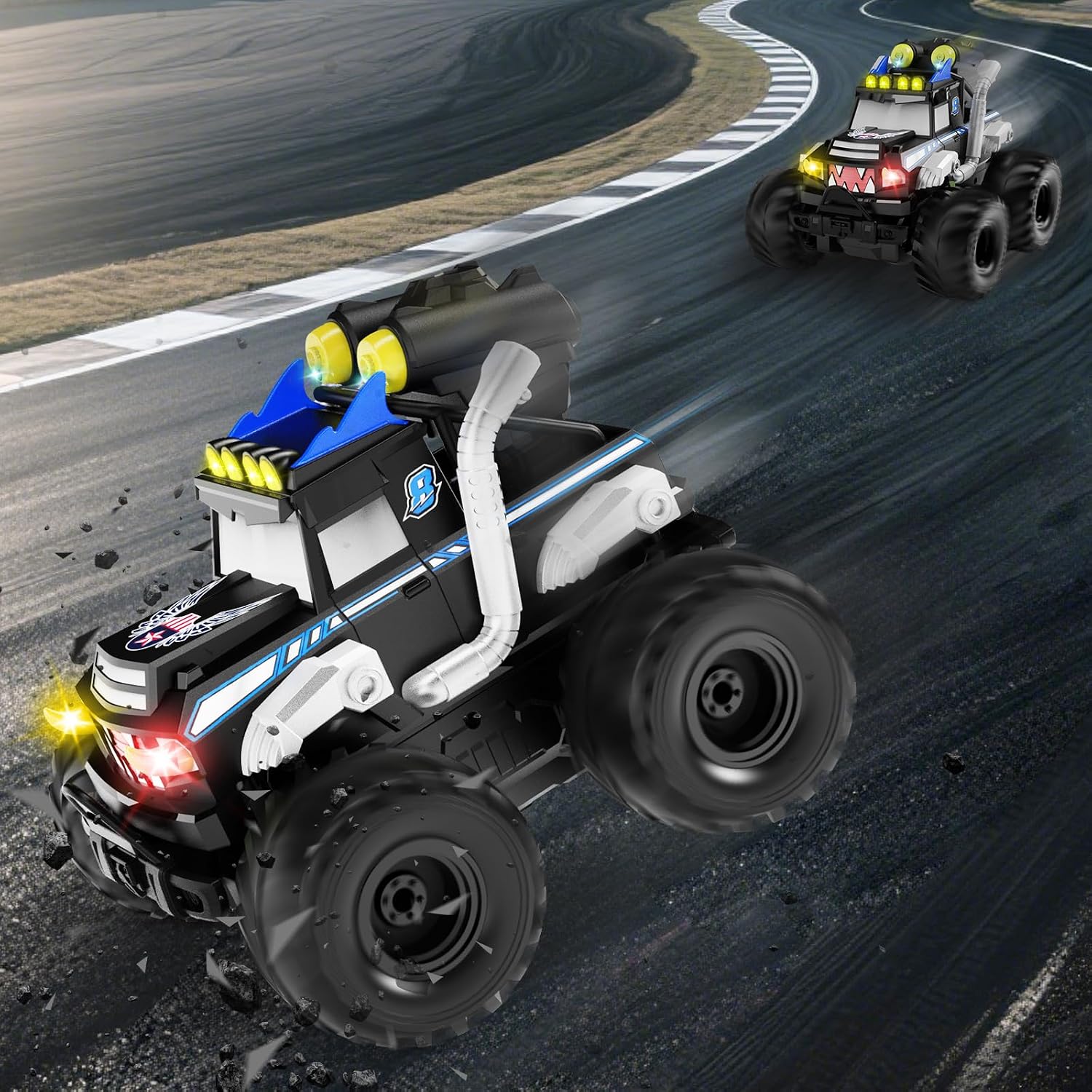 Detalle 1 de Dysaim Monster Jam Cars Coche Teledirigido 4x4 18,8 cm