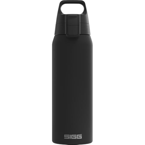 Detalle de SIGG Isolierte Trinkflasche Shield Therm One Black 0,75 L – BPA-frei, spülmaschinenfest und aus 90% recyceltem Edelstahl