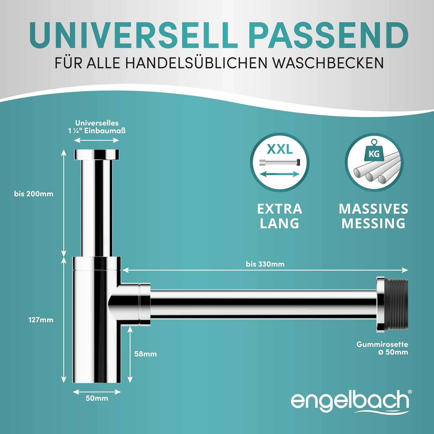 Thumbnail 5 de Engelbach Design Siphon 1 1/4" für Waschbecken