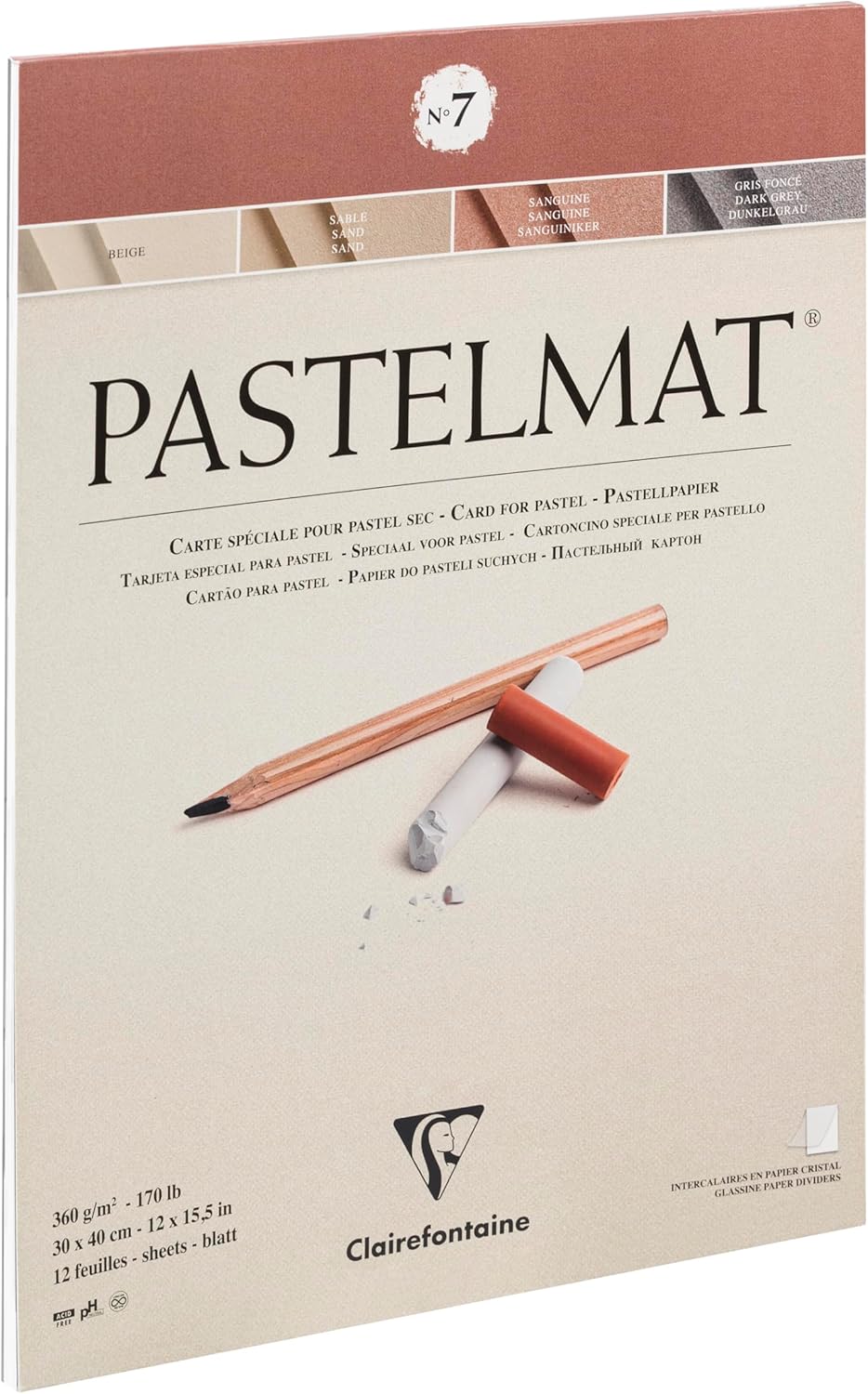 Thumbnail 5 de Clairefontaine 96017C Bloc Pastelmat 24x30 cm 🎨