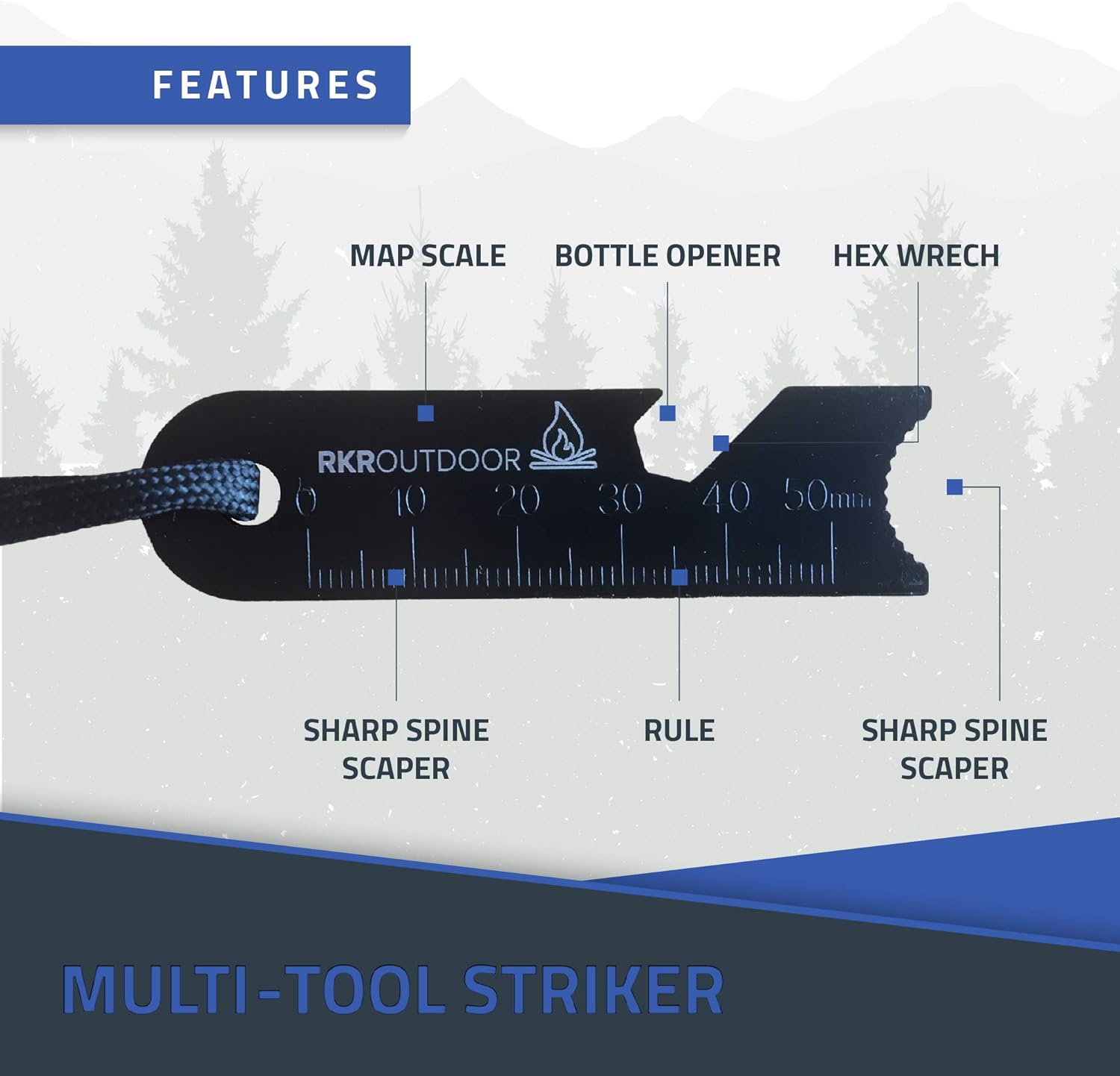 Thumbnail 5 de RKR OUTDOOR Ferro Rod 12,000+ Strikes
