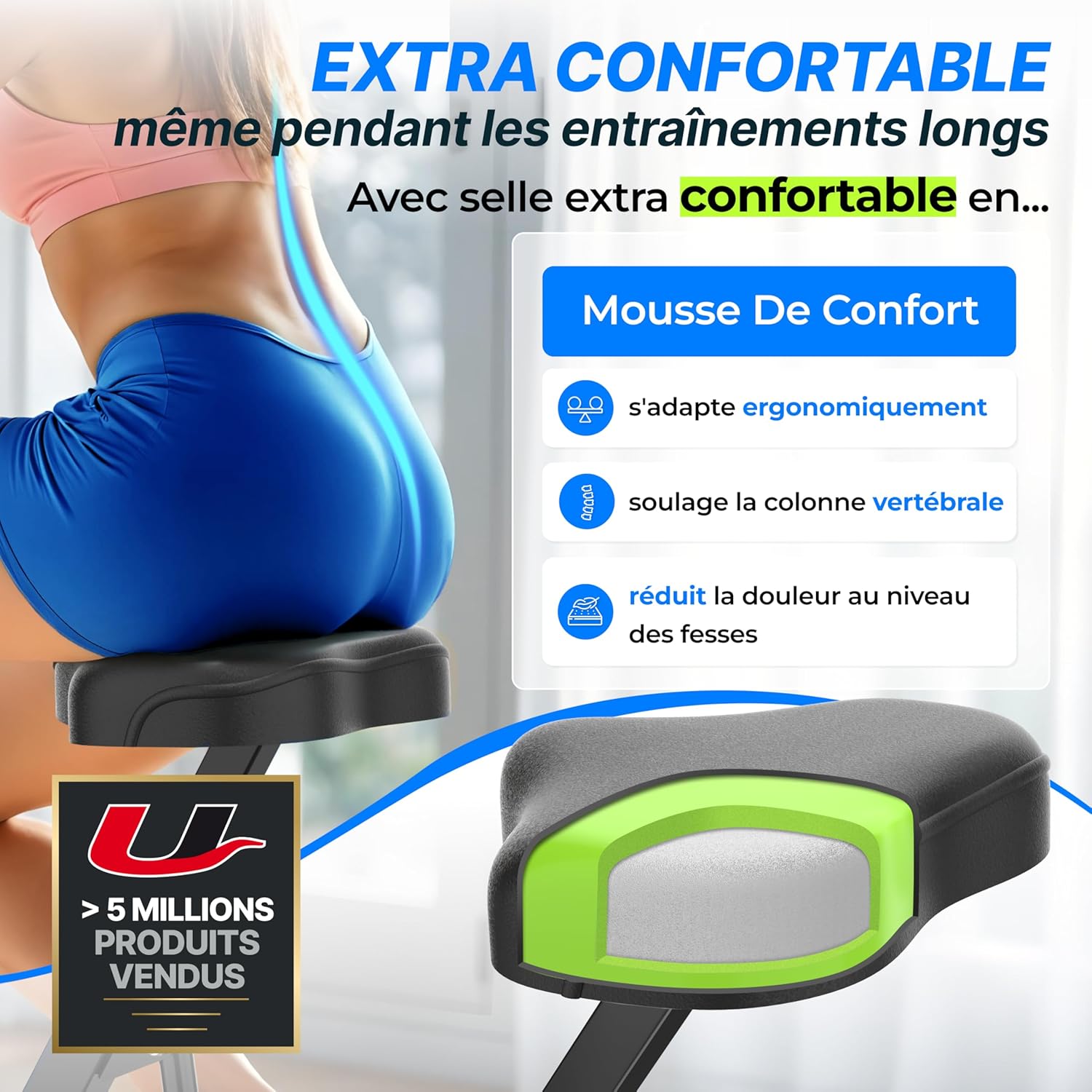Thumbnail 1 de Ultrasport F-Bike Pro vélo d’appartement pliable