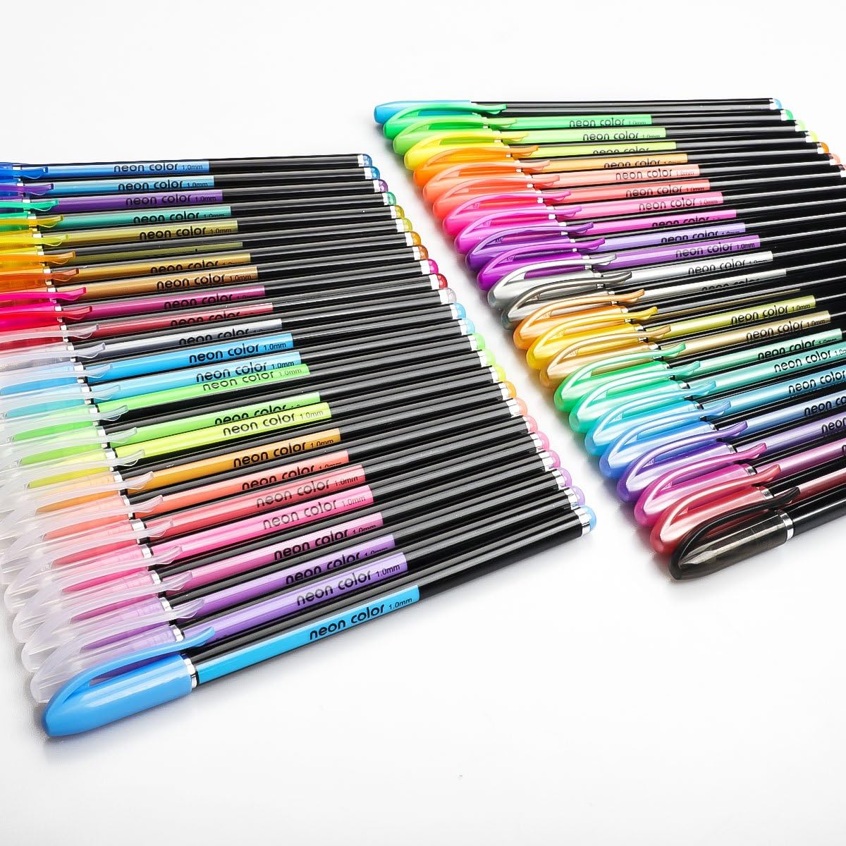 Detalle de Mutsitaz Set 48 Penne Gel Colorate: glitter, metallizzate, neon e pastello per libri da colorare e schizzi