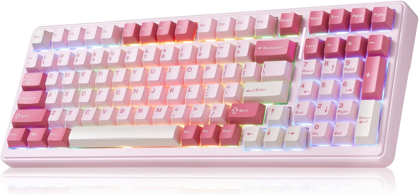 Detalle de Aula F99 Pink Mechanical Keyboard